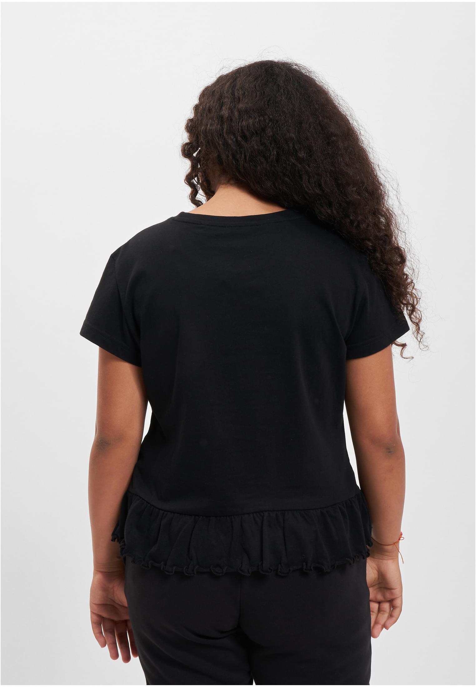 Girls Organic Volant Tee | black