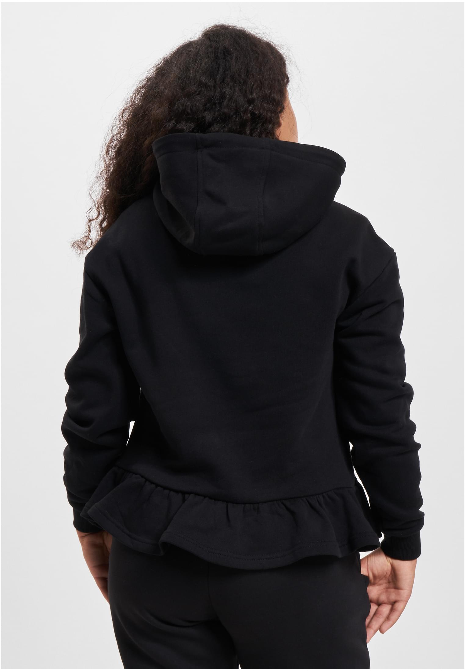 Girls Organic Volants Hoody | black