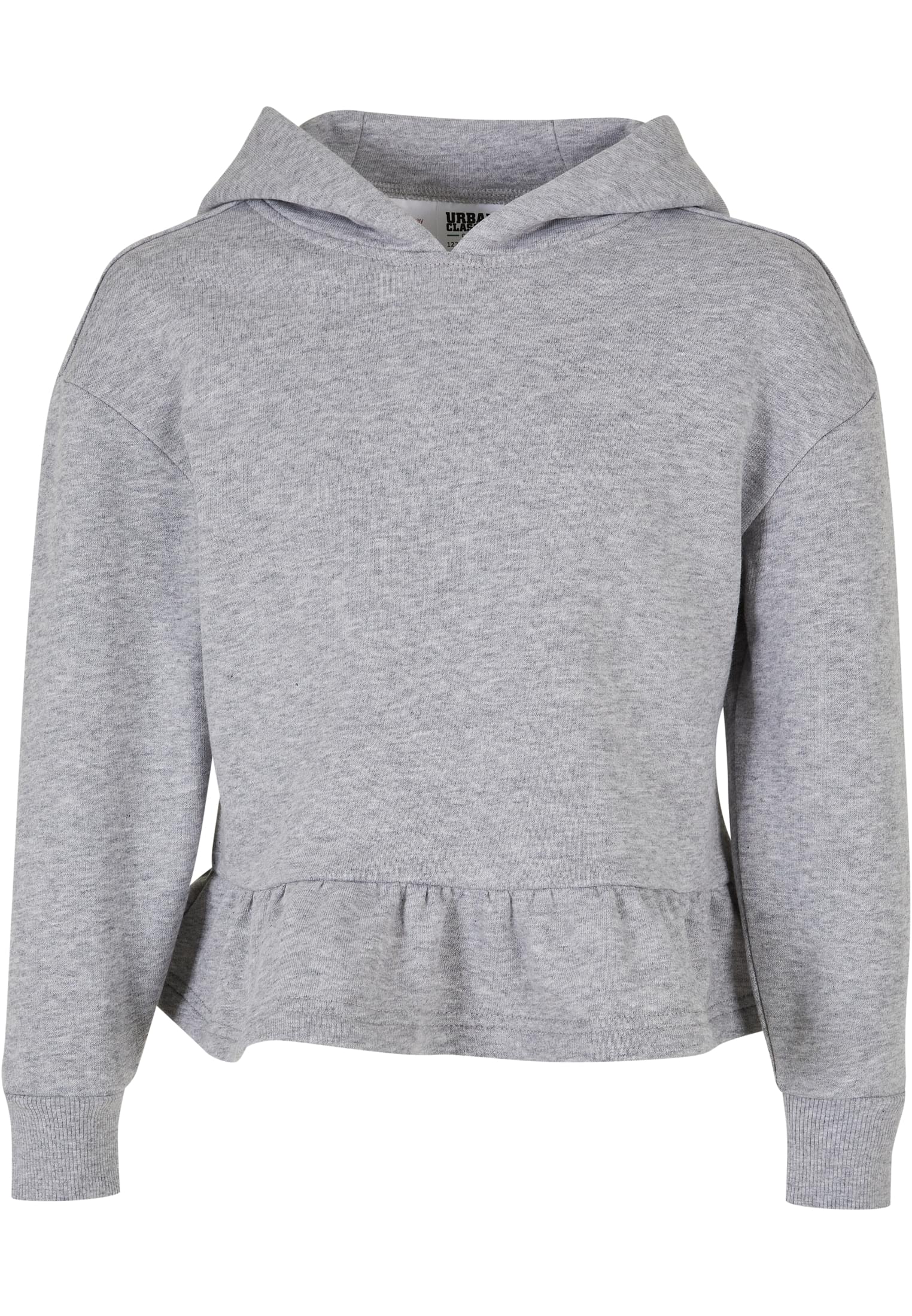 Girls Organic Volants Hoody | grey