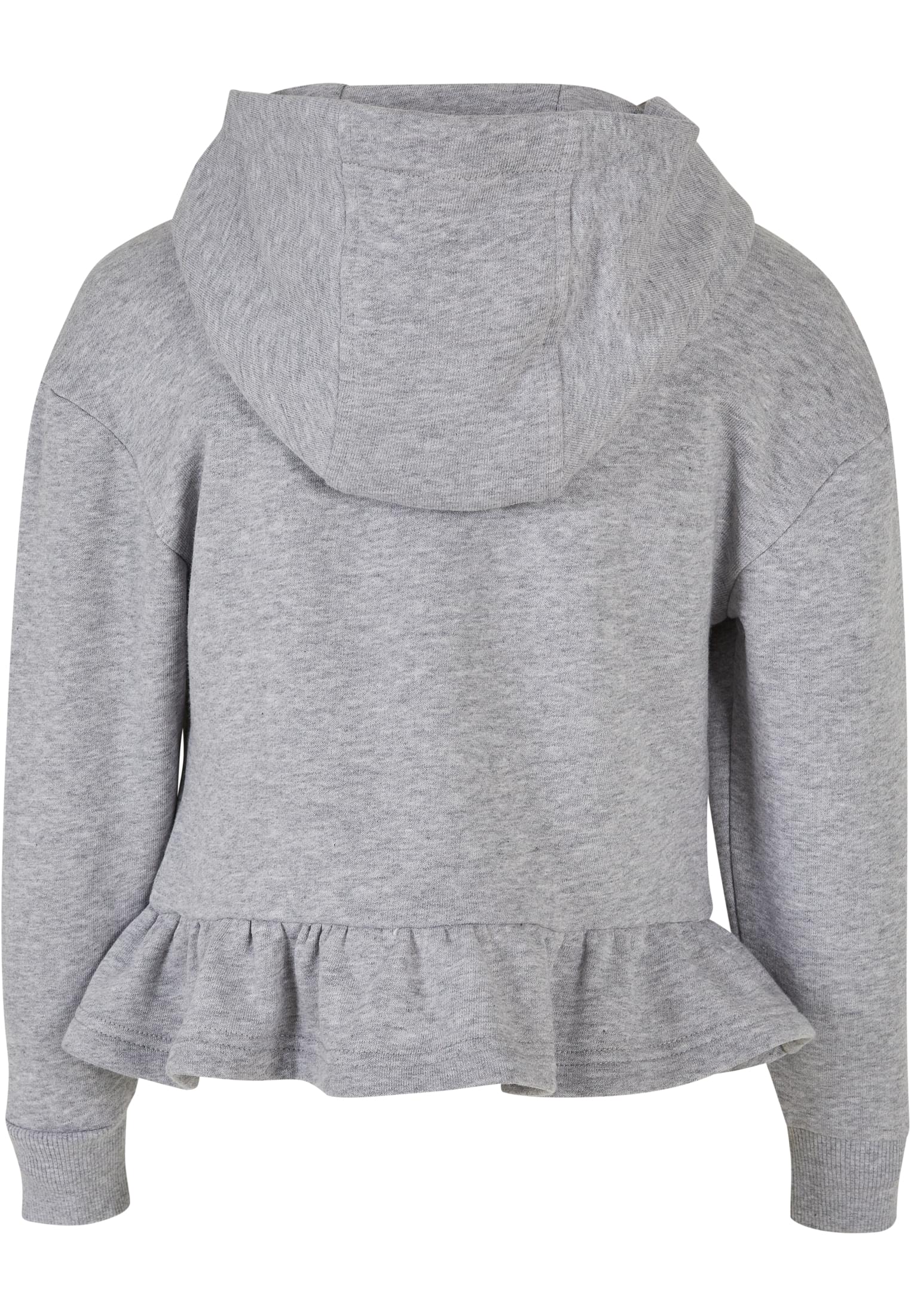 Girls Organic Volants Hoody | grey