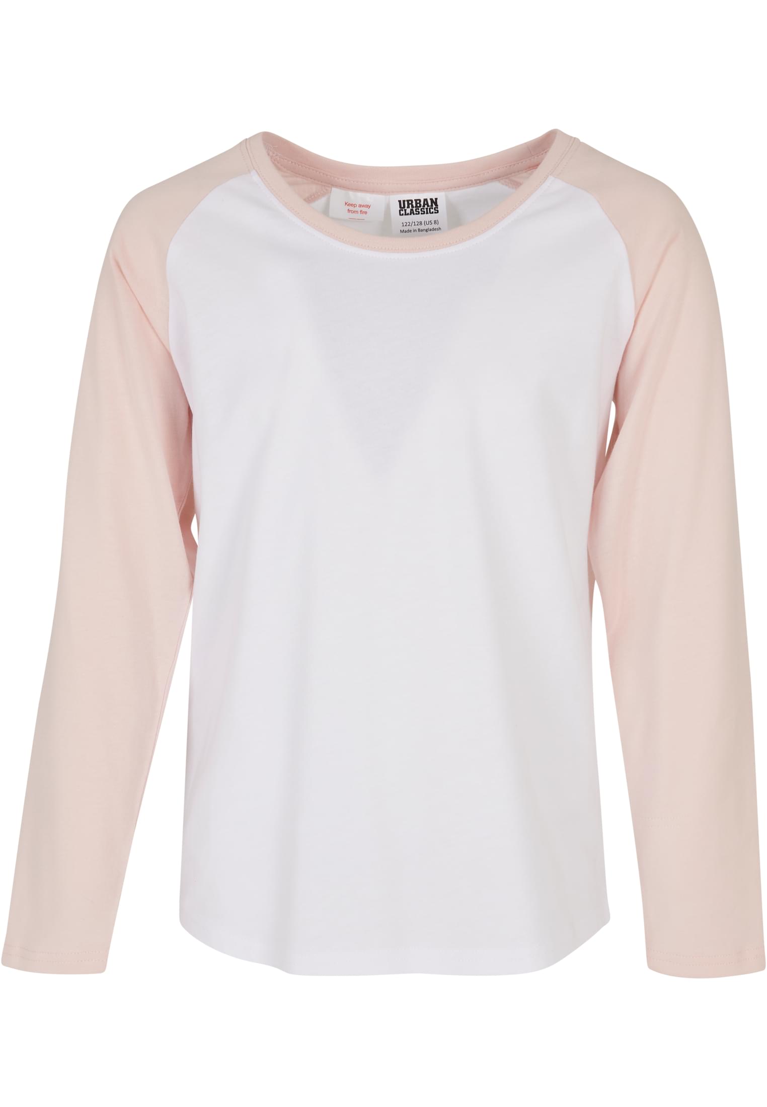 Girls Contrast Raglan Longsleeve 2-Pack | white/pink+white/black