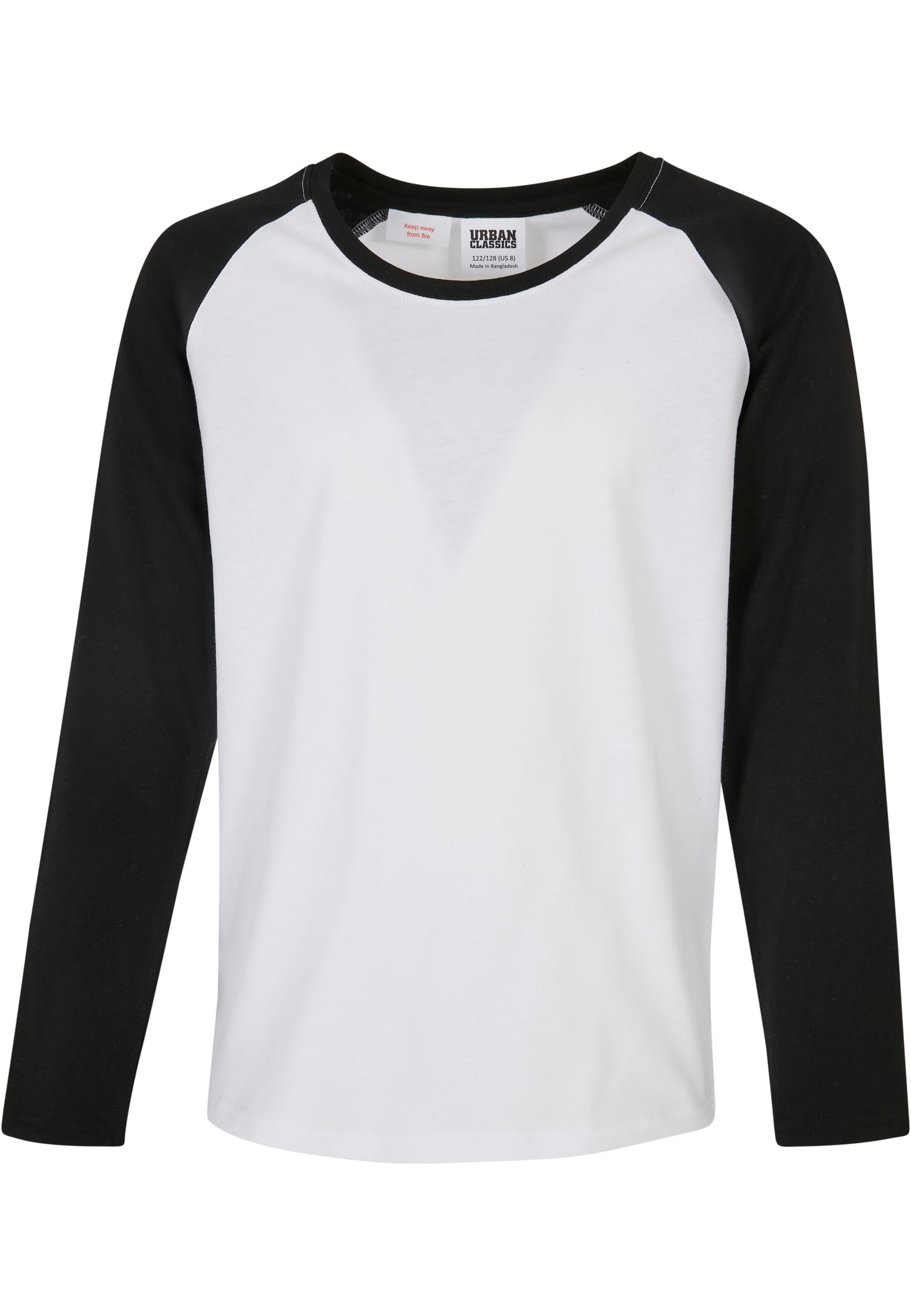 Girls Contrast Raglan Longsleeve 2-Pack | white/pink+white/black