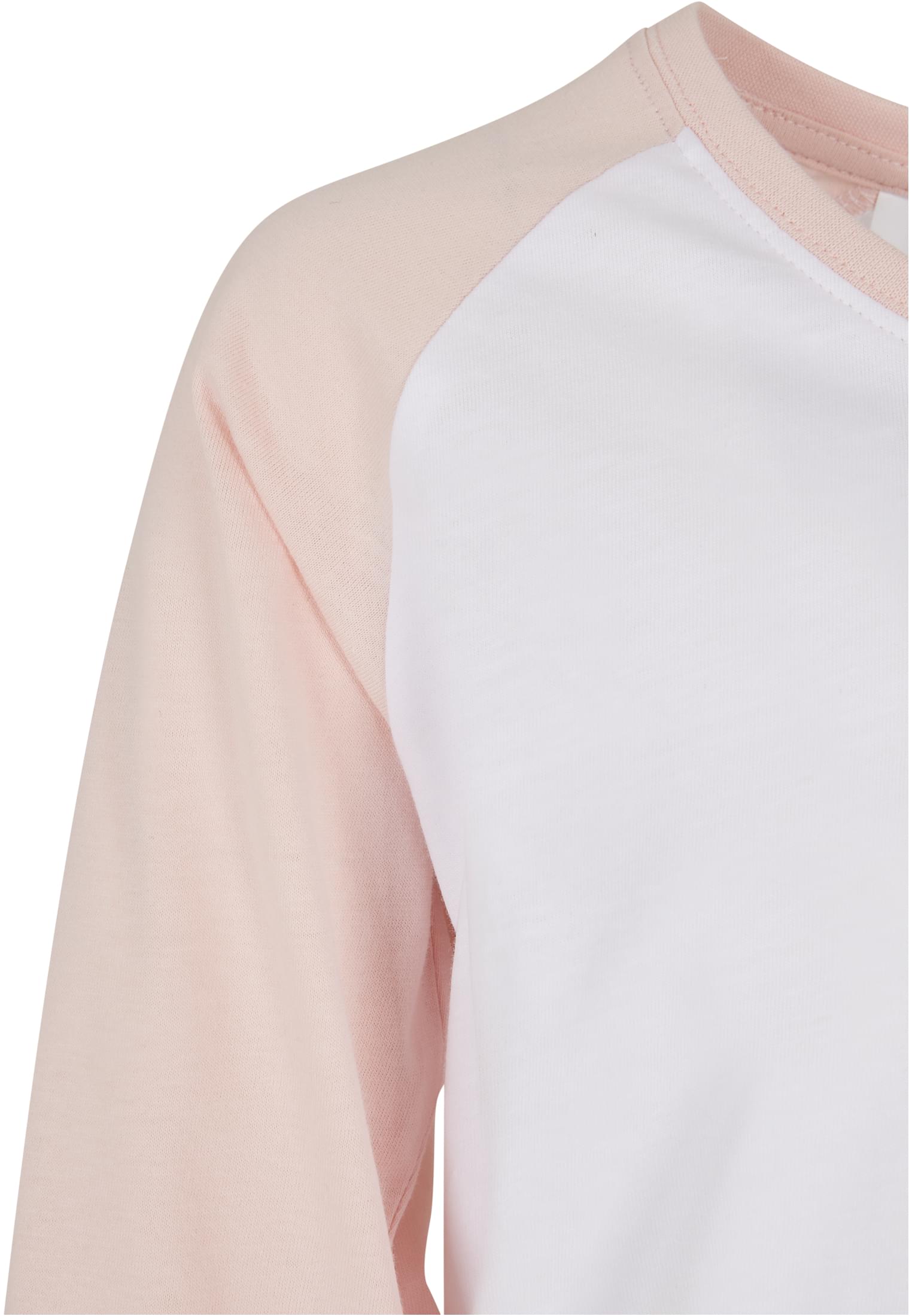 Girls Contrast Raglan Longsleeve 2-Pack | white/pink+white/black