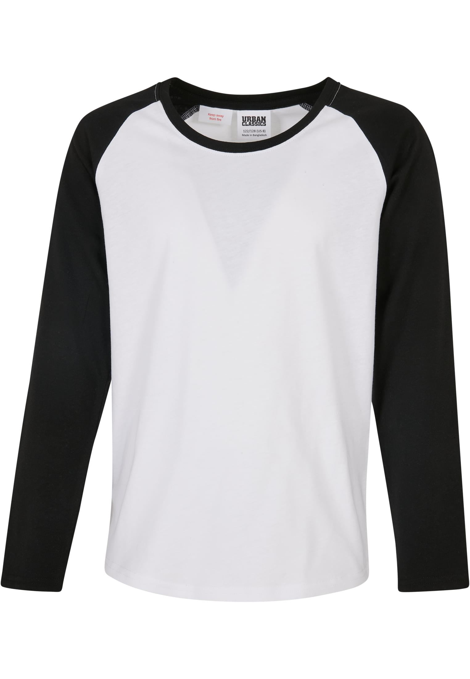 Girls Contrast Raglan Longsleeve | white/black