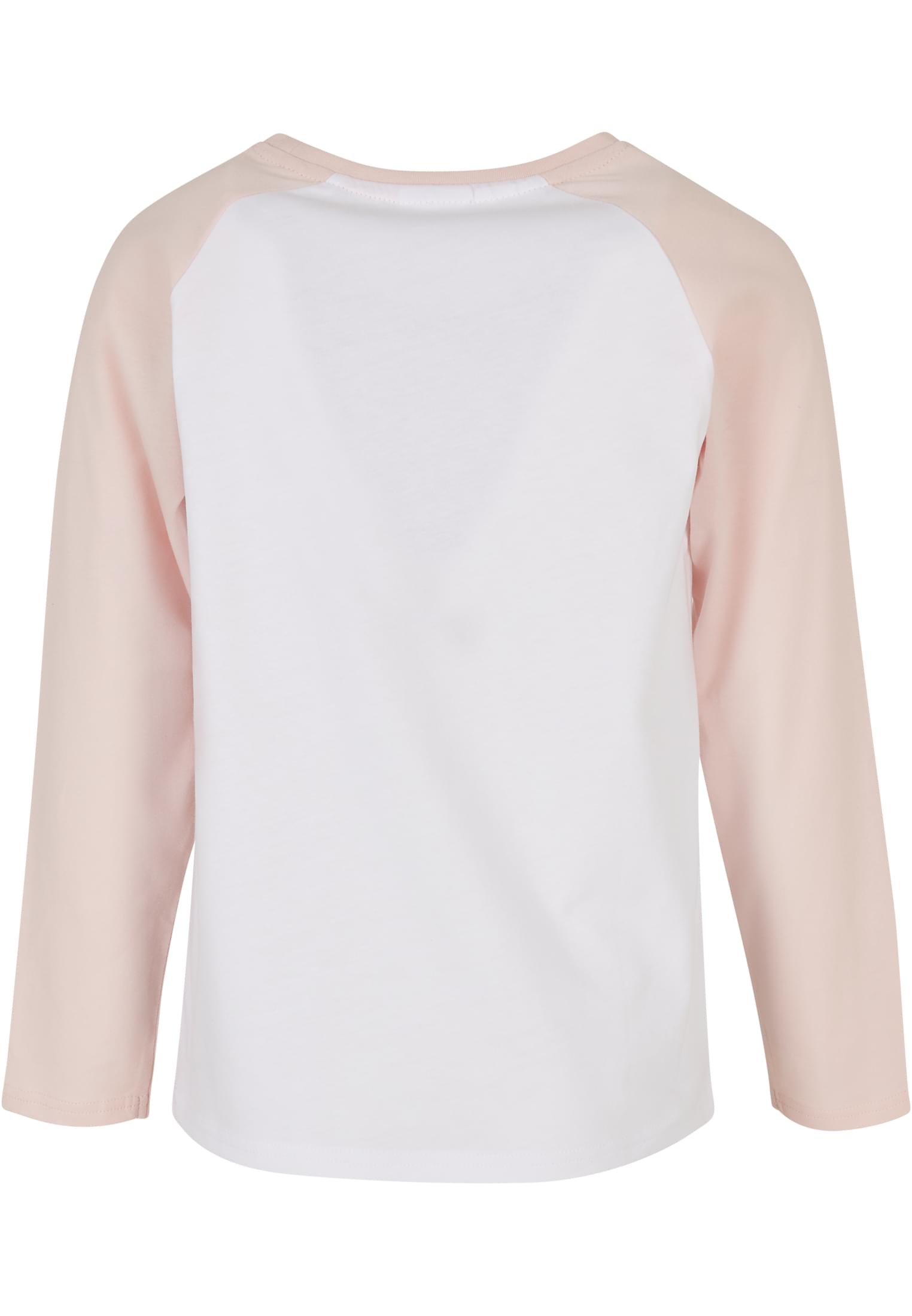 Girls Contrast Raglan Longsleeve | white/pink