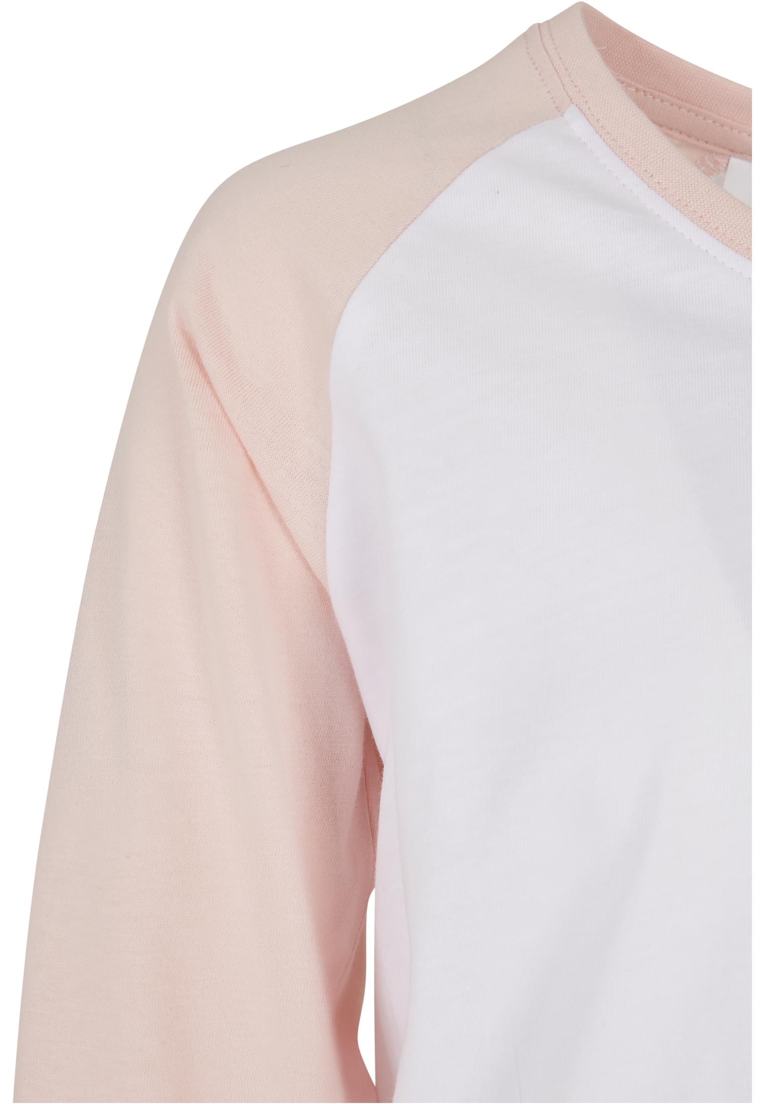 Girls Contrast Raglan Longsleeve | white/pink