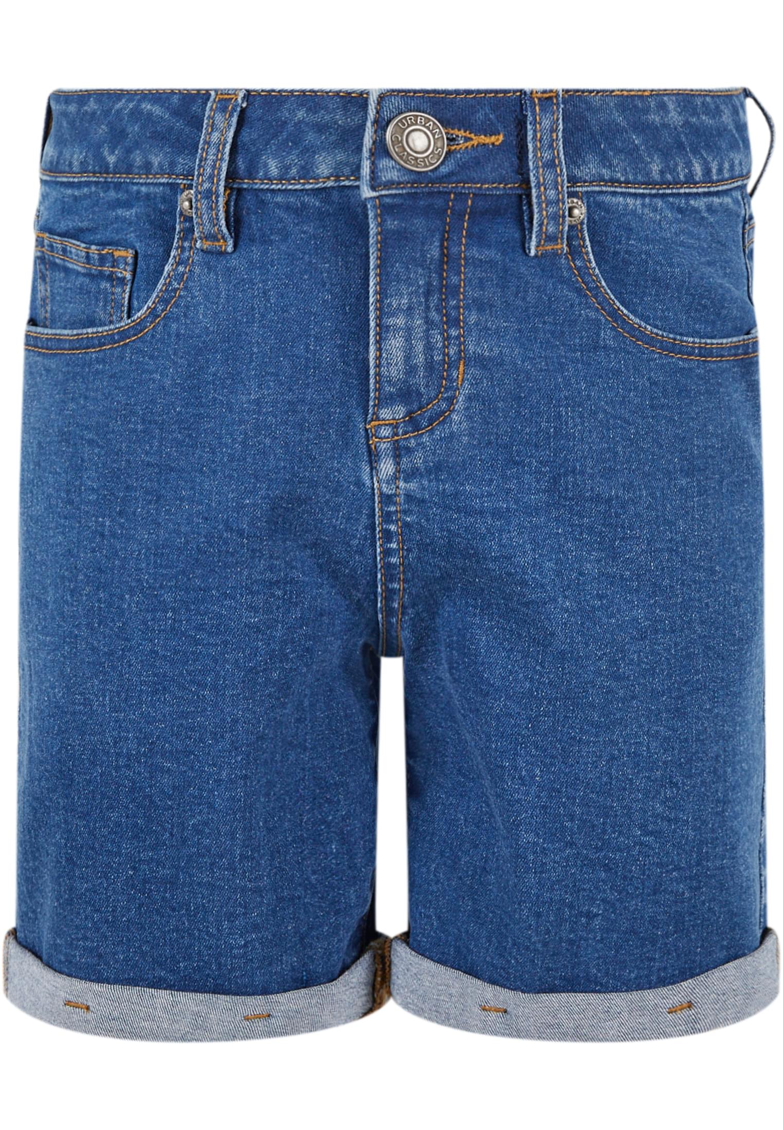 Girls Organic Stretch Denim 5 Pocket Shorts | clearblue washed