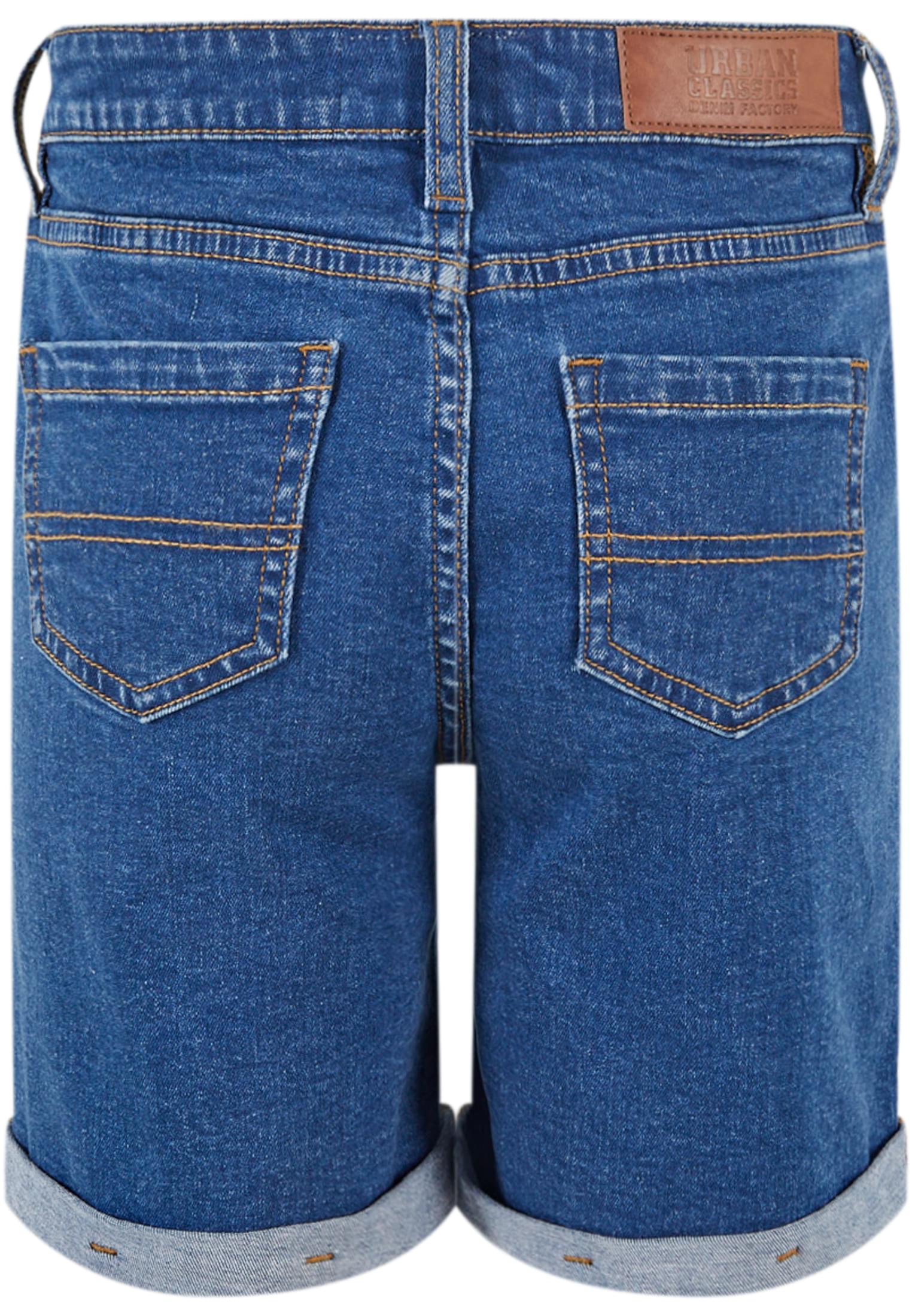 Girls Organic Stretch Denim 5 Pocket Shorts | clearblue washed