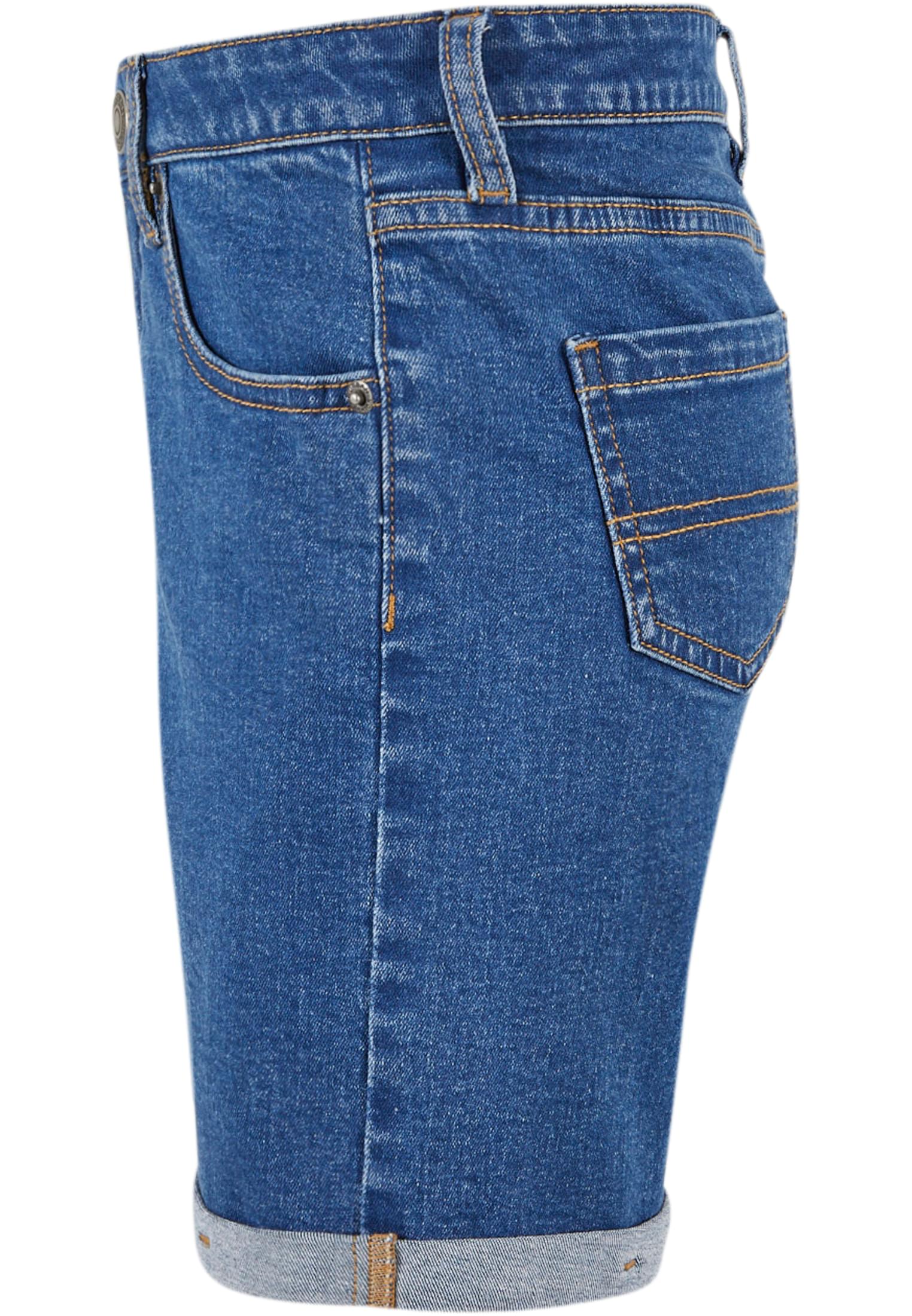 Girls Organic Stretch Denim 5 Pocket Shorts | clearblue washed