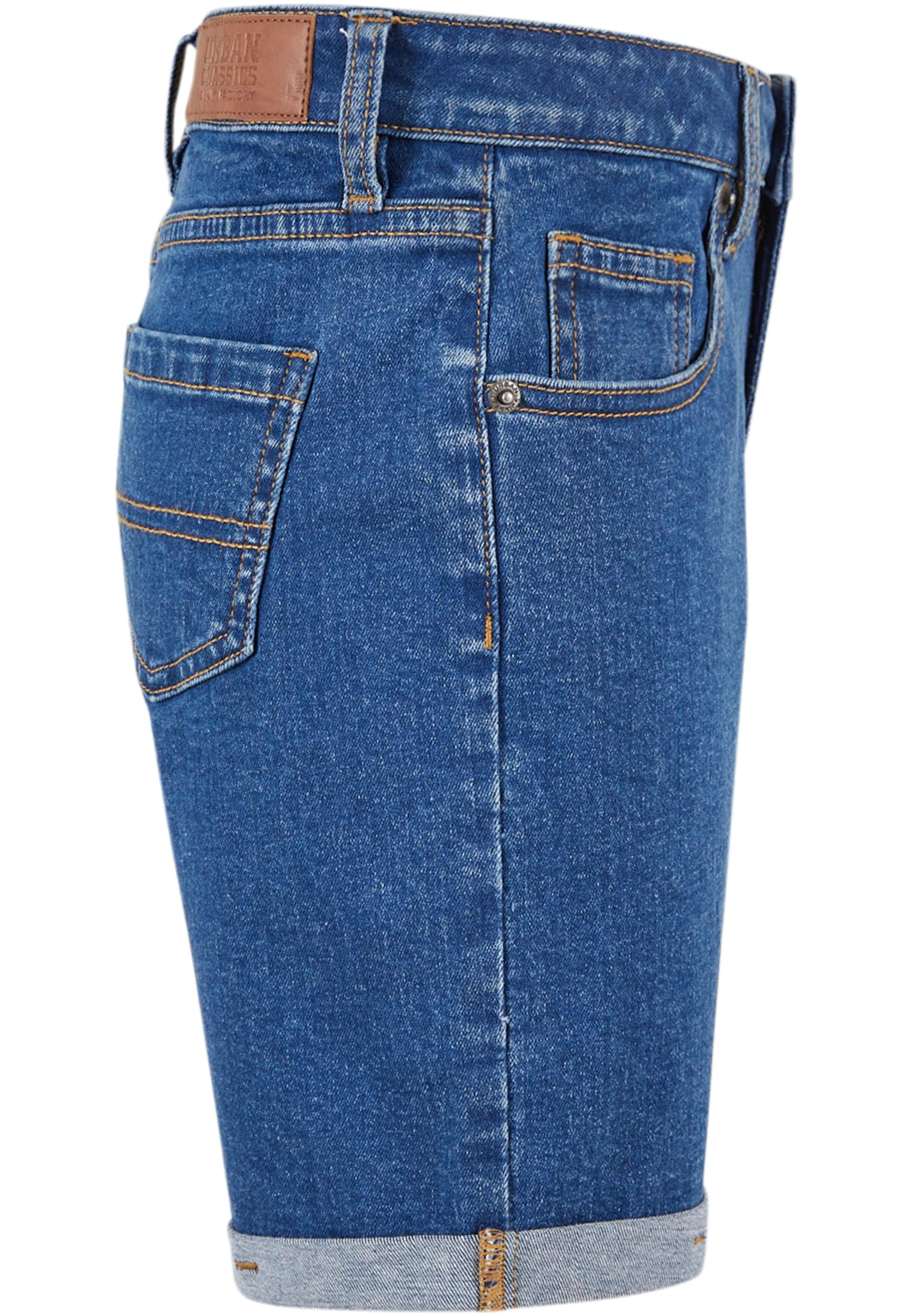 Girls Organic Stretch Denim 5 Pocket Shorts | clearblue washed