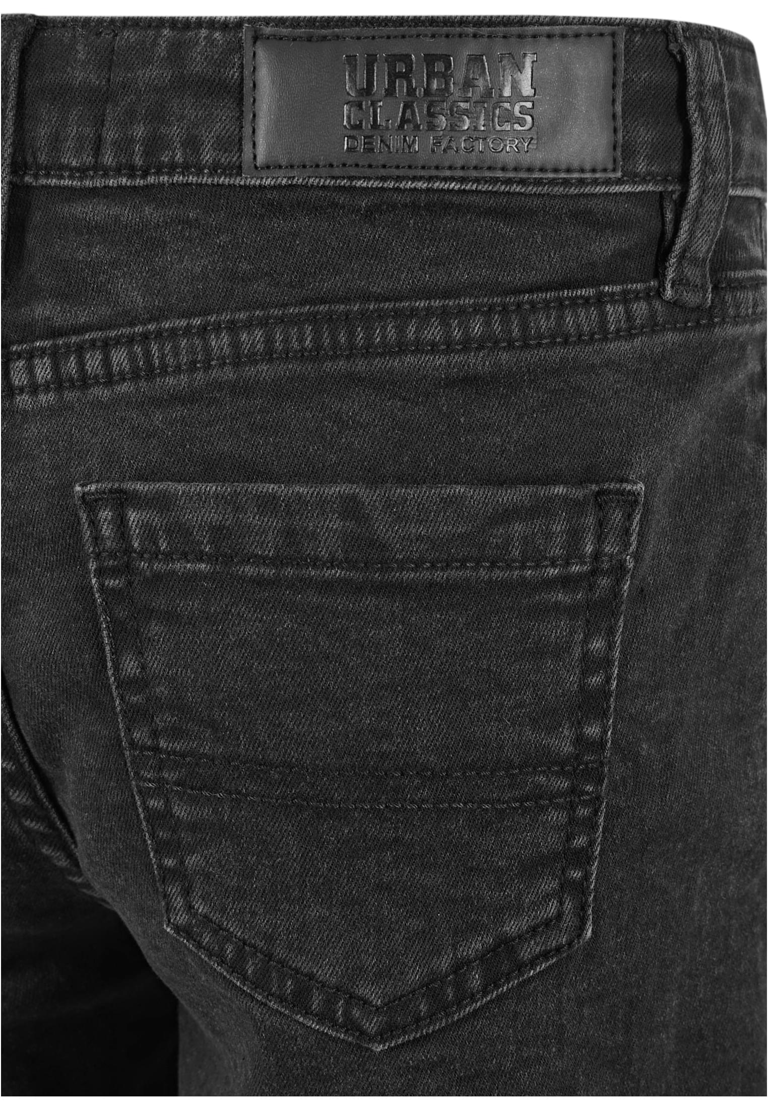 Girls Organic Stretch Denim 5 Pocket Shorts | black washed