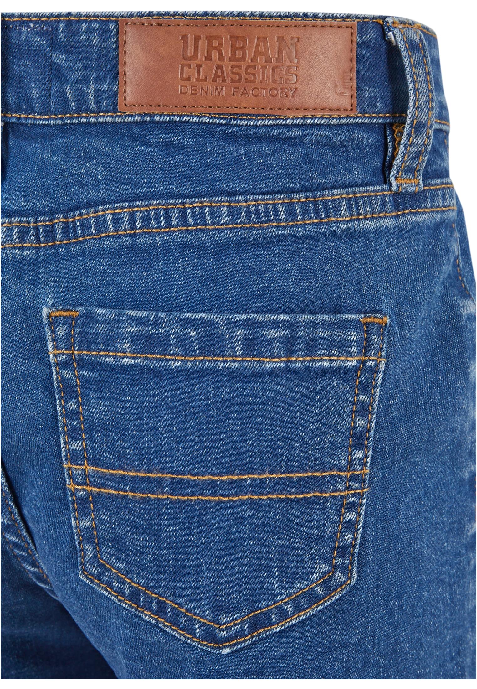 Girls Organic Stretch Denim 5 Pocket Shorts | clearblue washed