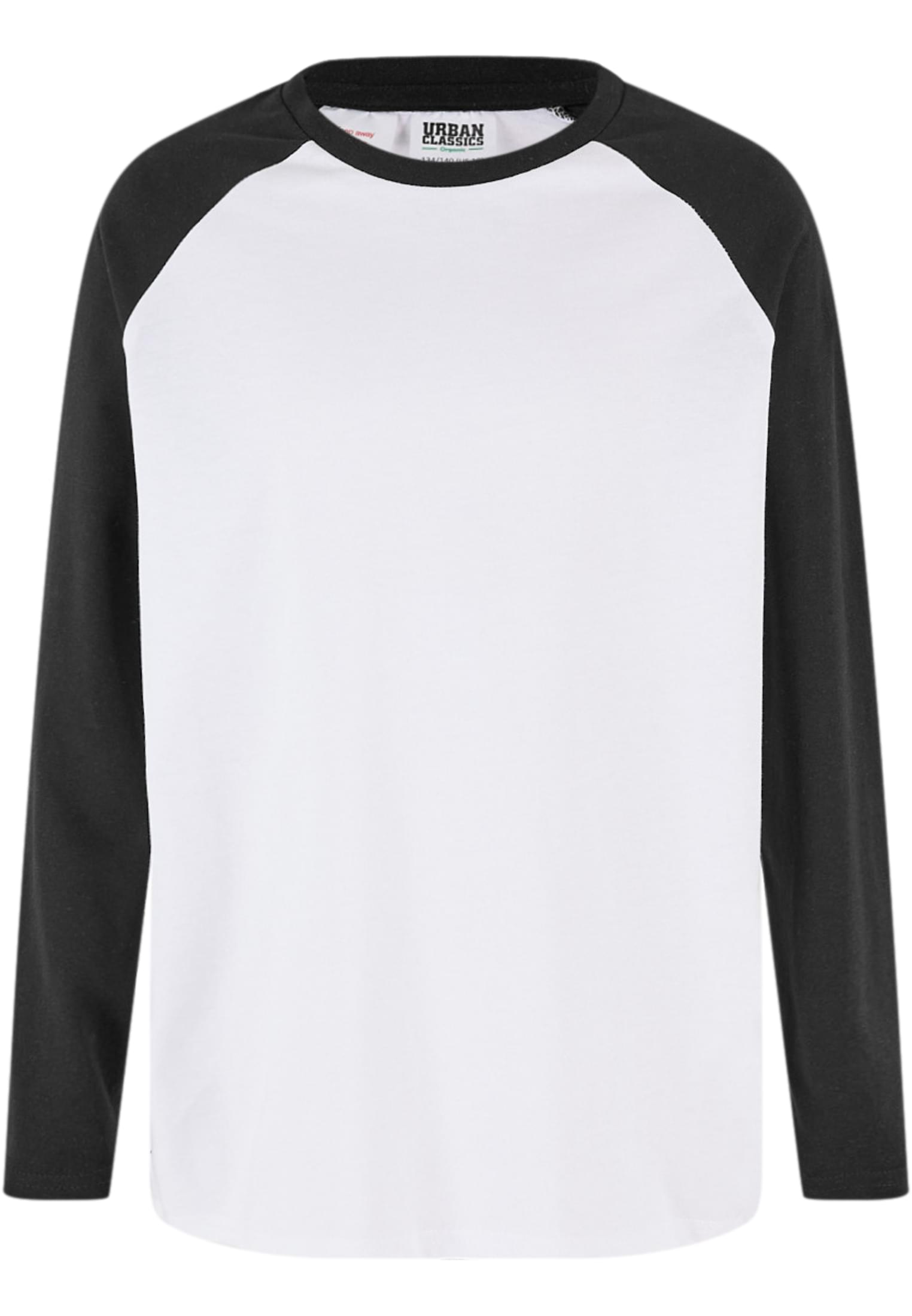 Boys Organic Oversized Raglan Longsleeve 2-Pack | white/black+white/green