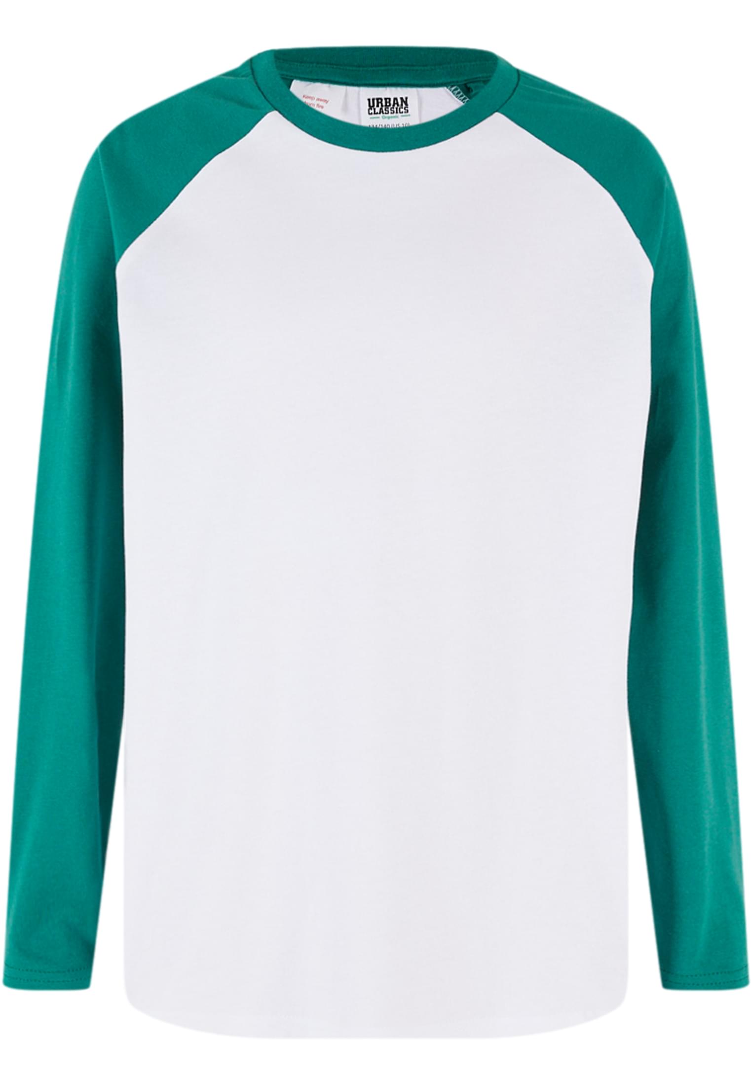 Boys Organic Oversized Raglan Longsleeve 2-Pack | white/black+white/green