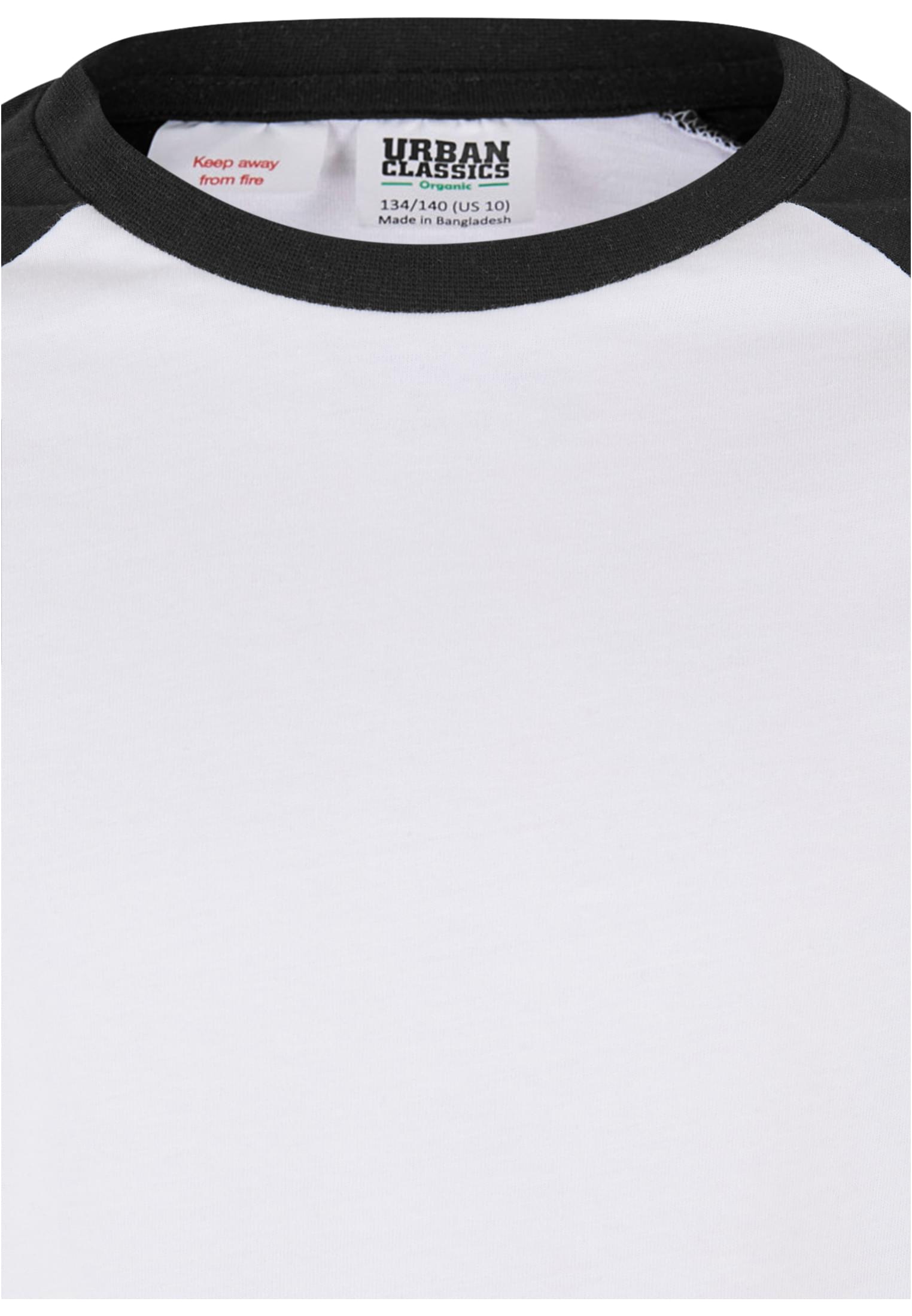 Boys Organic Oversized Raglan Longsleeve | white/black