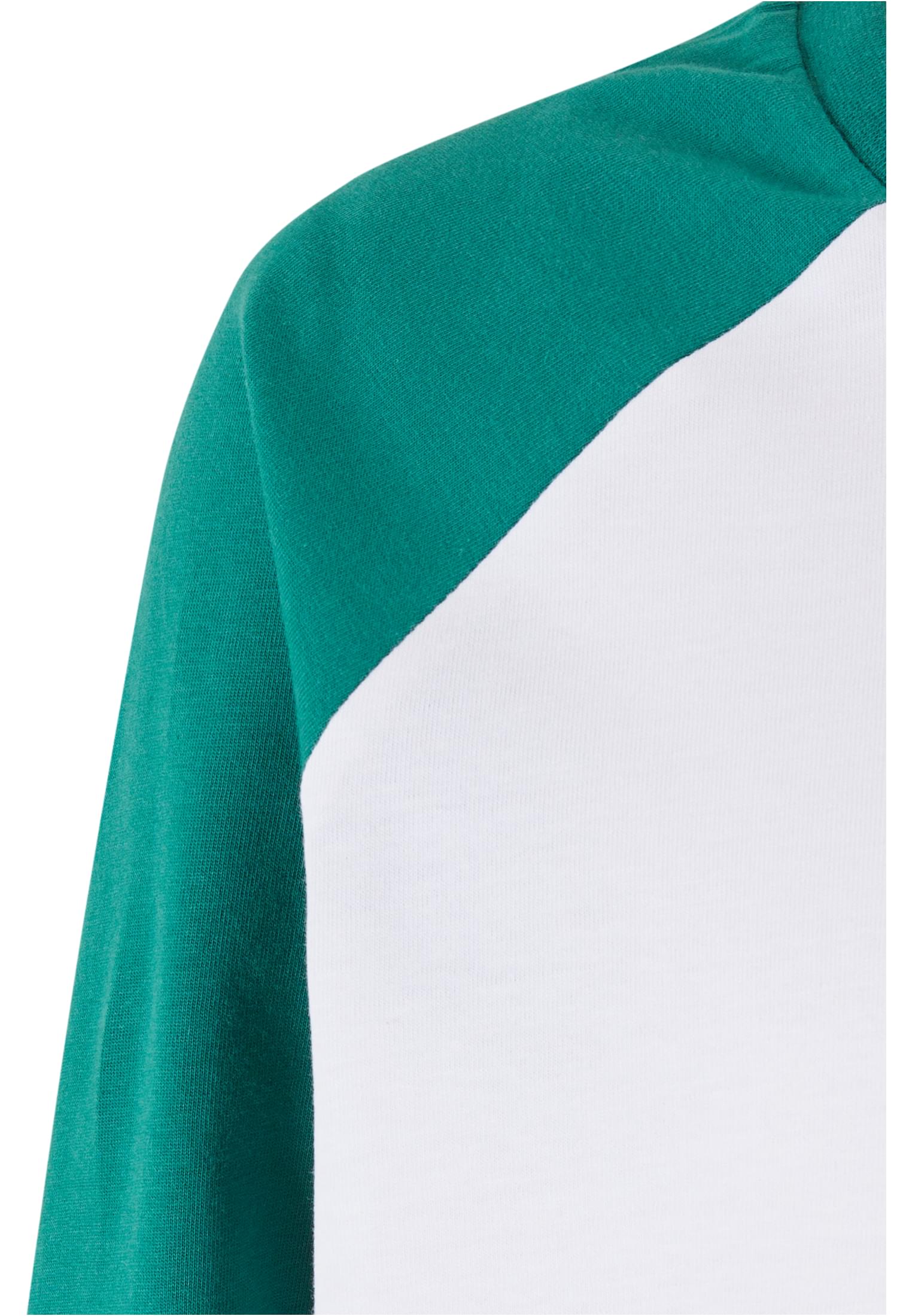 Boys Organic Oversized Raglan Longsleeve | white/green