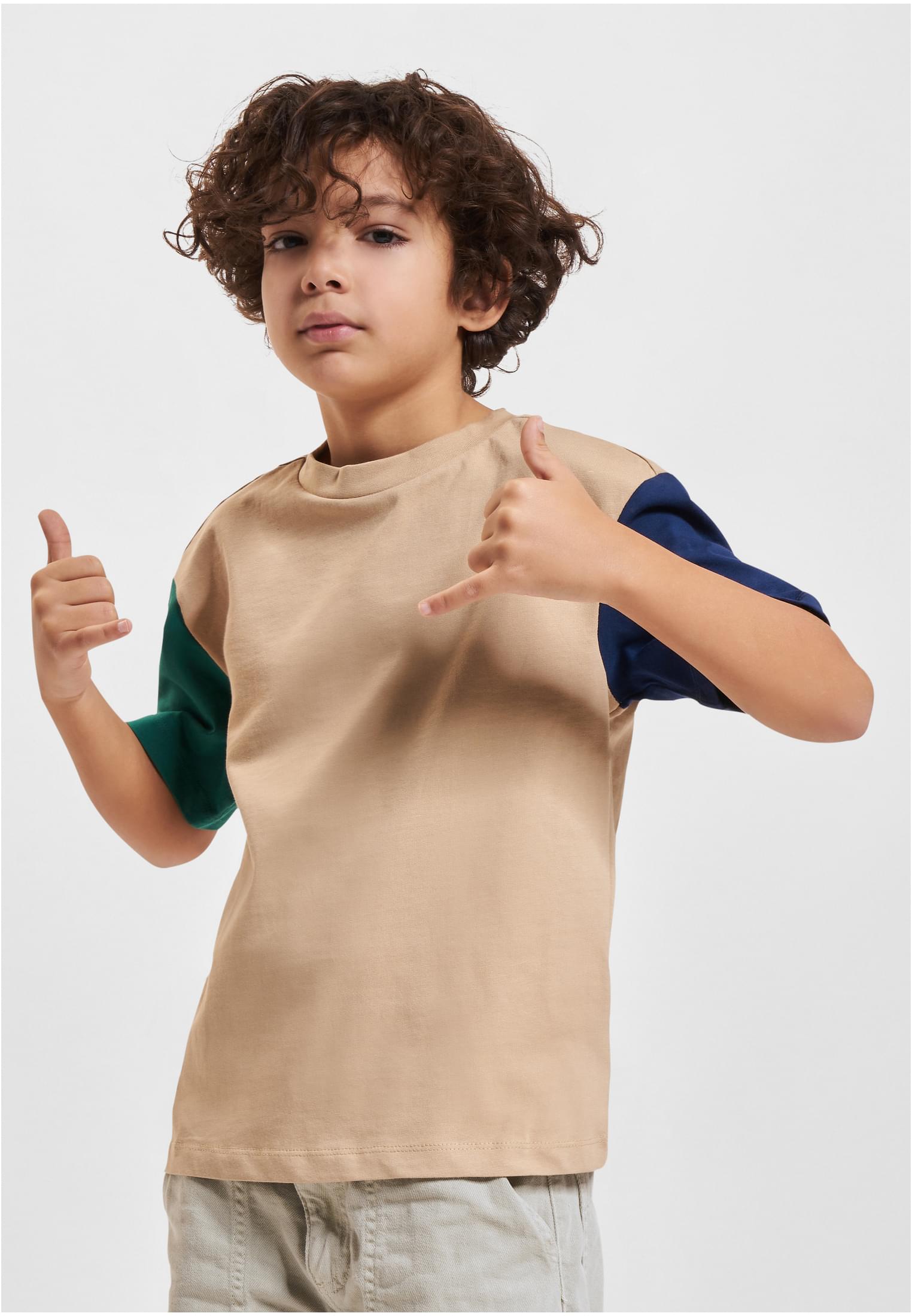 Boys Organic Oversized Colorblock Tee | unionbeige