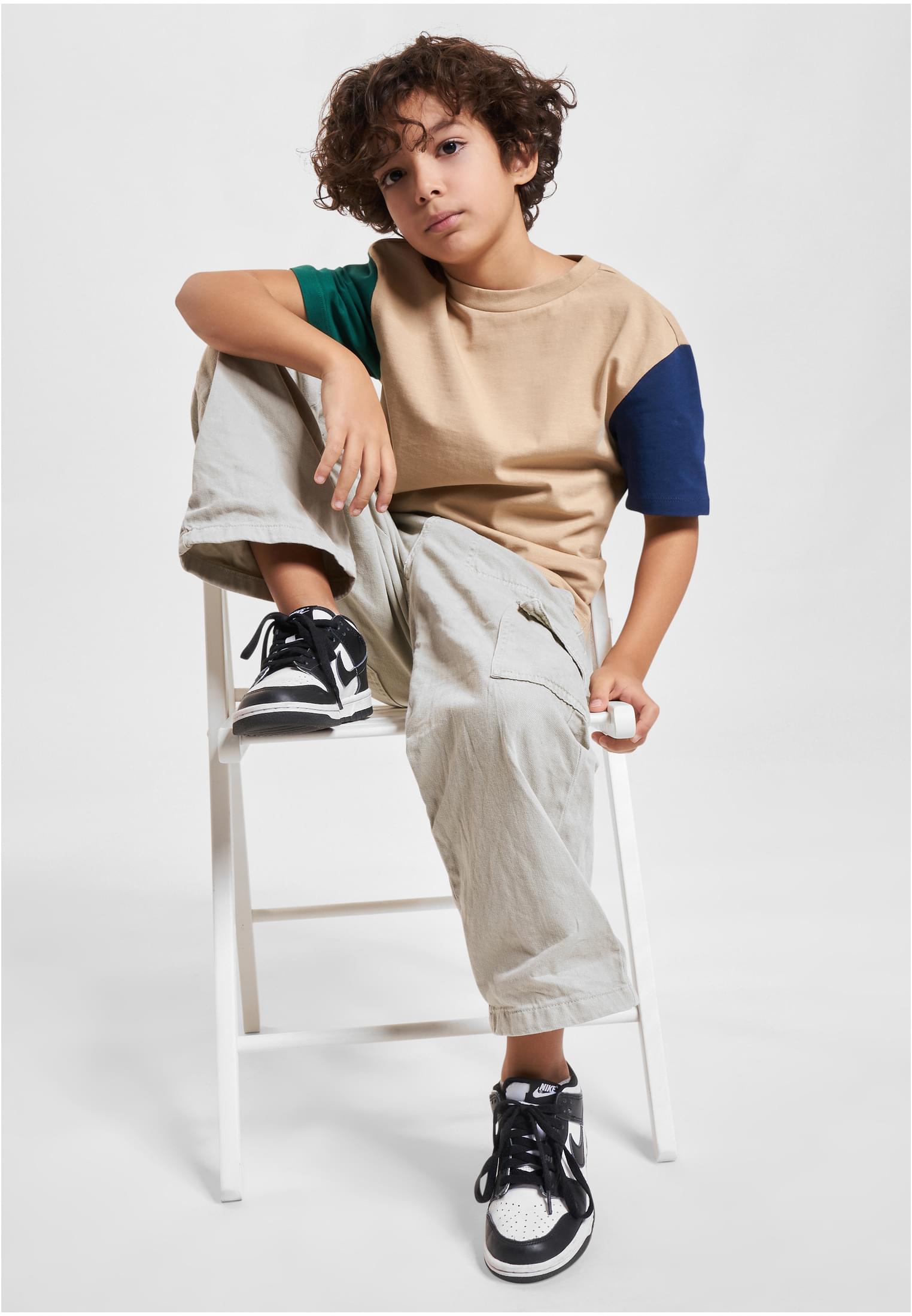 Boys Organic Oversized Colorblock Tee | unionbeige