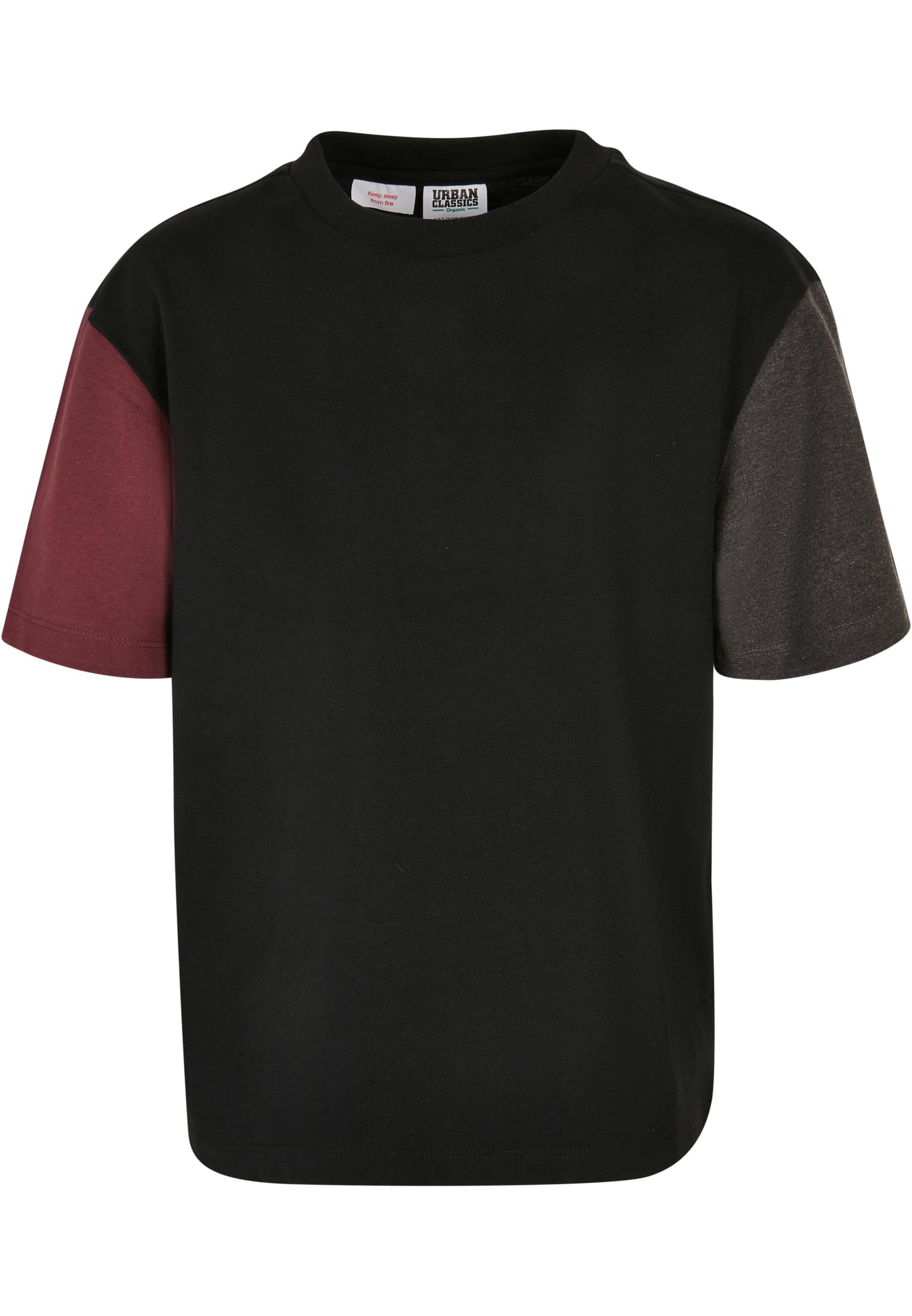 Boys Organic Oversized Colorblock Tee | black