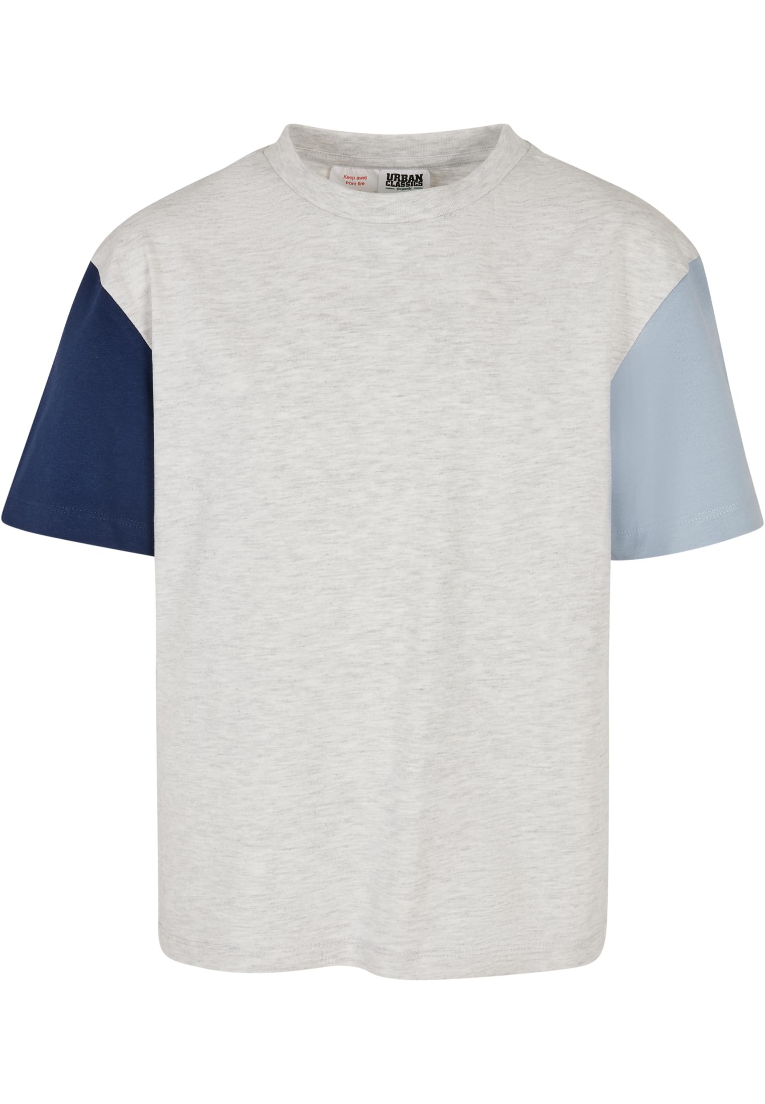 Boys Organic Oversized Colorblock Tee | lightgrey