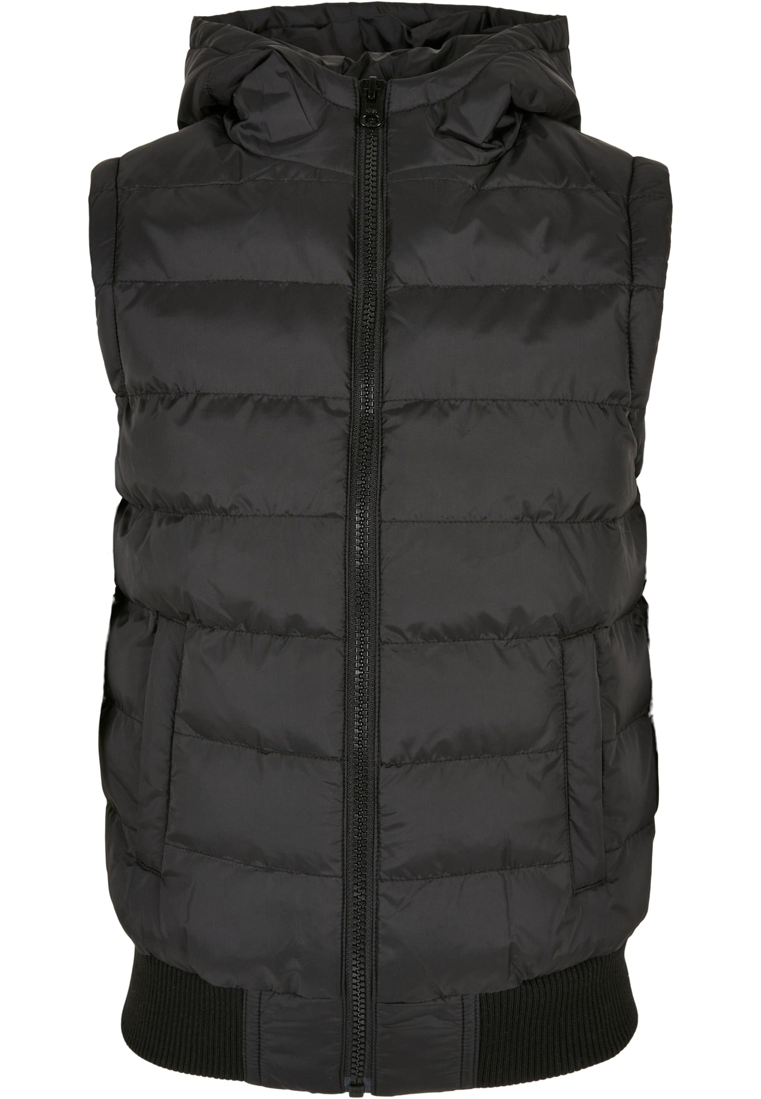 Boys Small Bubble Hooded Vest | black/black