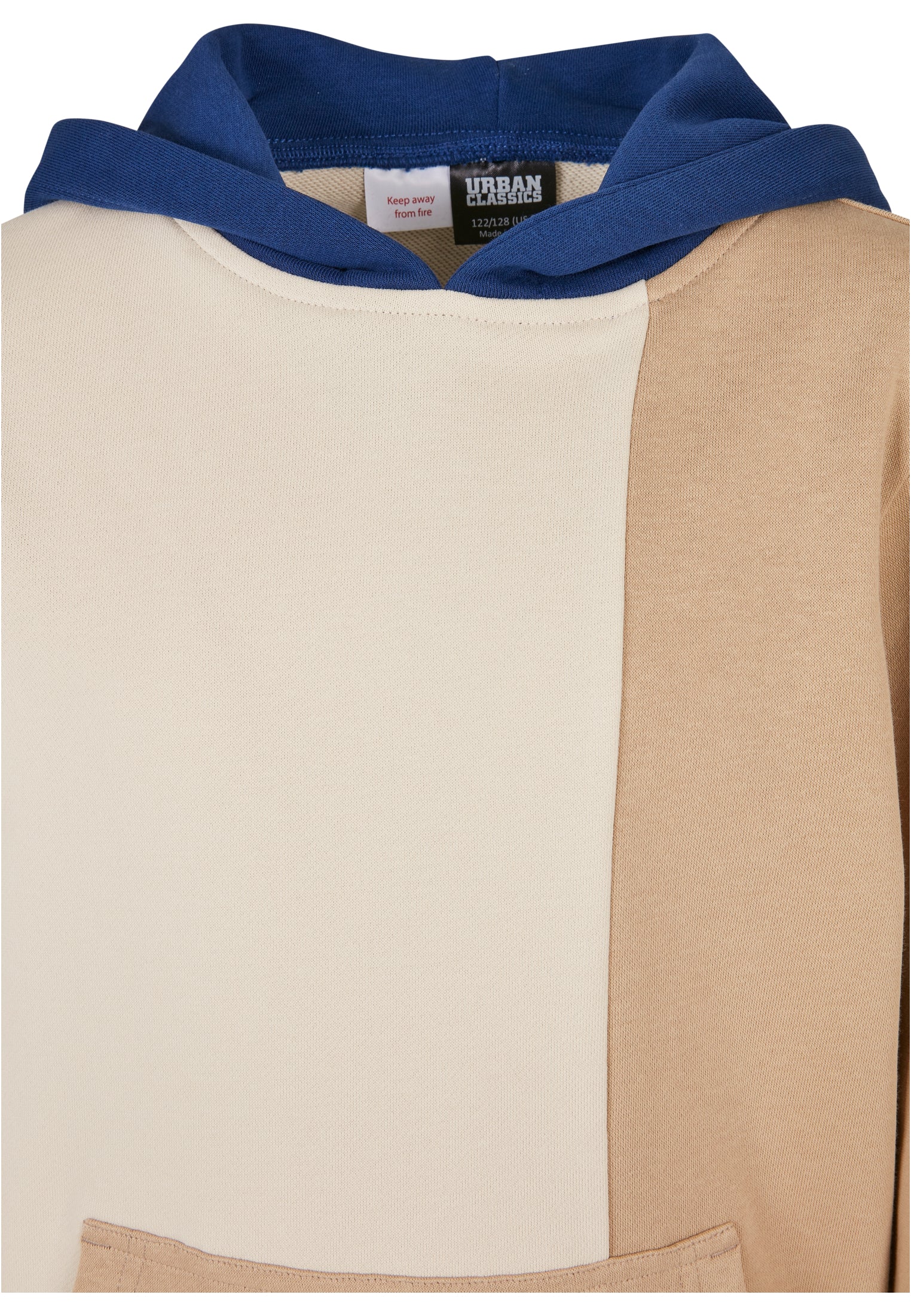 Boys Oversized Color Block Hoody | unionbeige/softseagrass