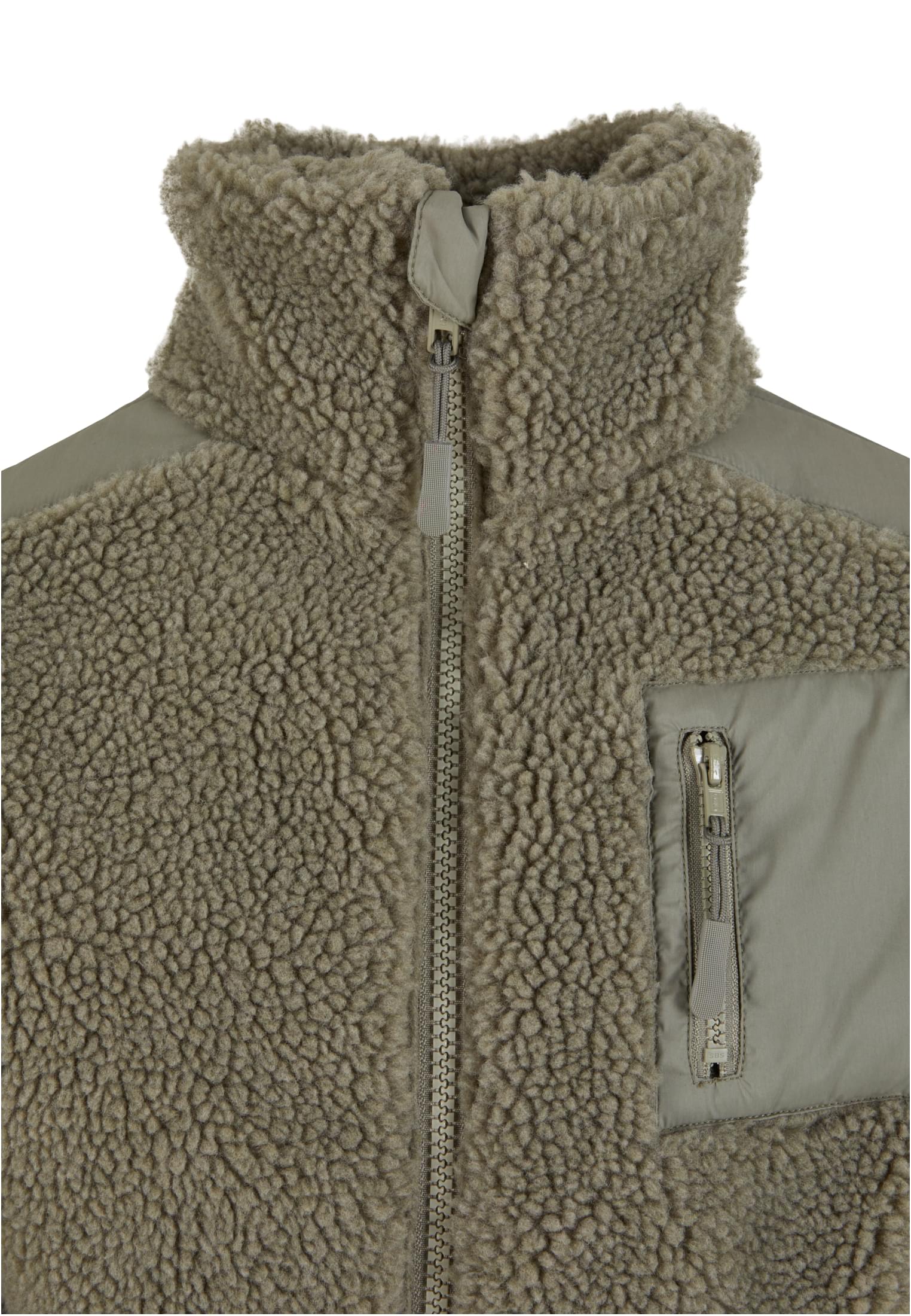 Girls Sherpa Mix Jacket | palegreen