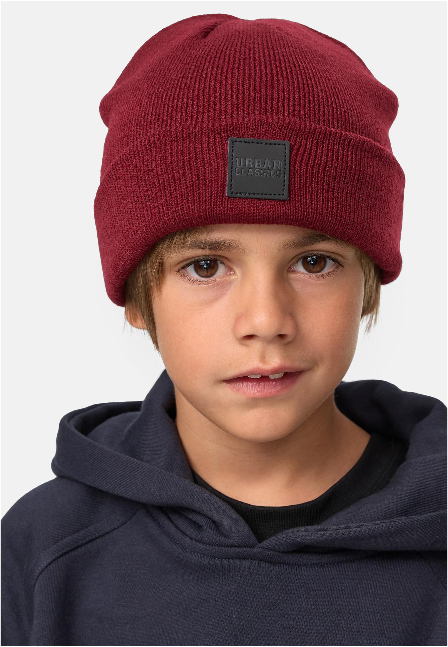 Logopatch Beanie Kids 2-Pack | charcoal+burgundy