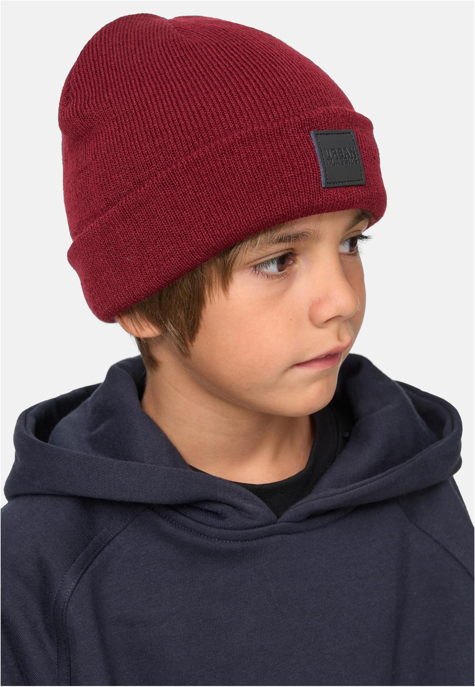 Logopatch Beanie Kids 2-Pack | charcoal+burgundy