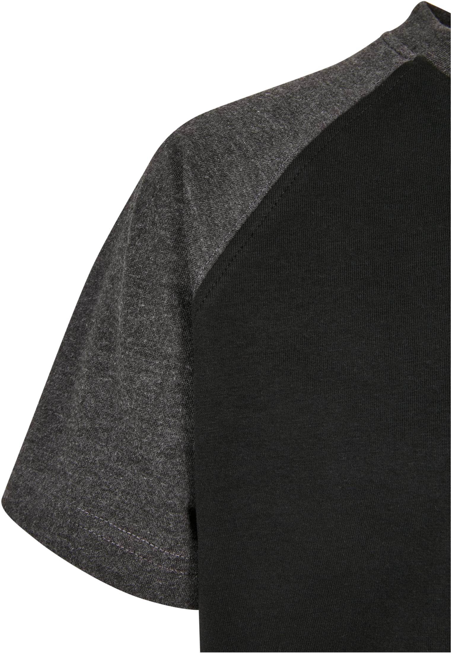 Boys Raglan Contrast Tee | black/charcoal