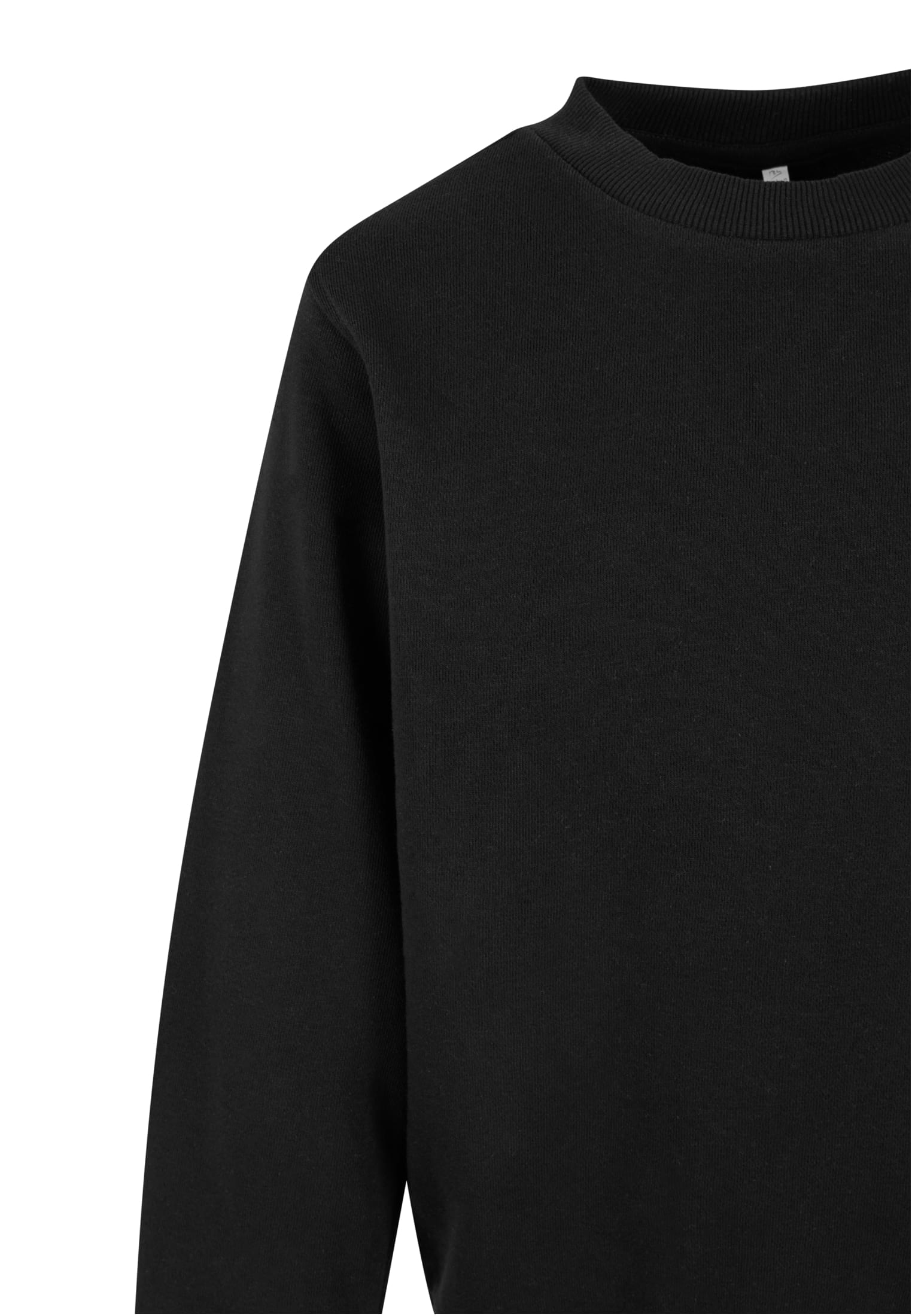 Girls Oversized Light Terry Crewneck | black