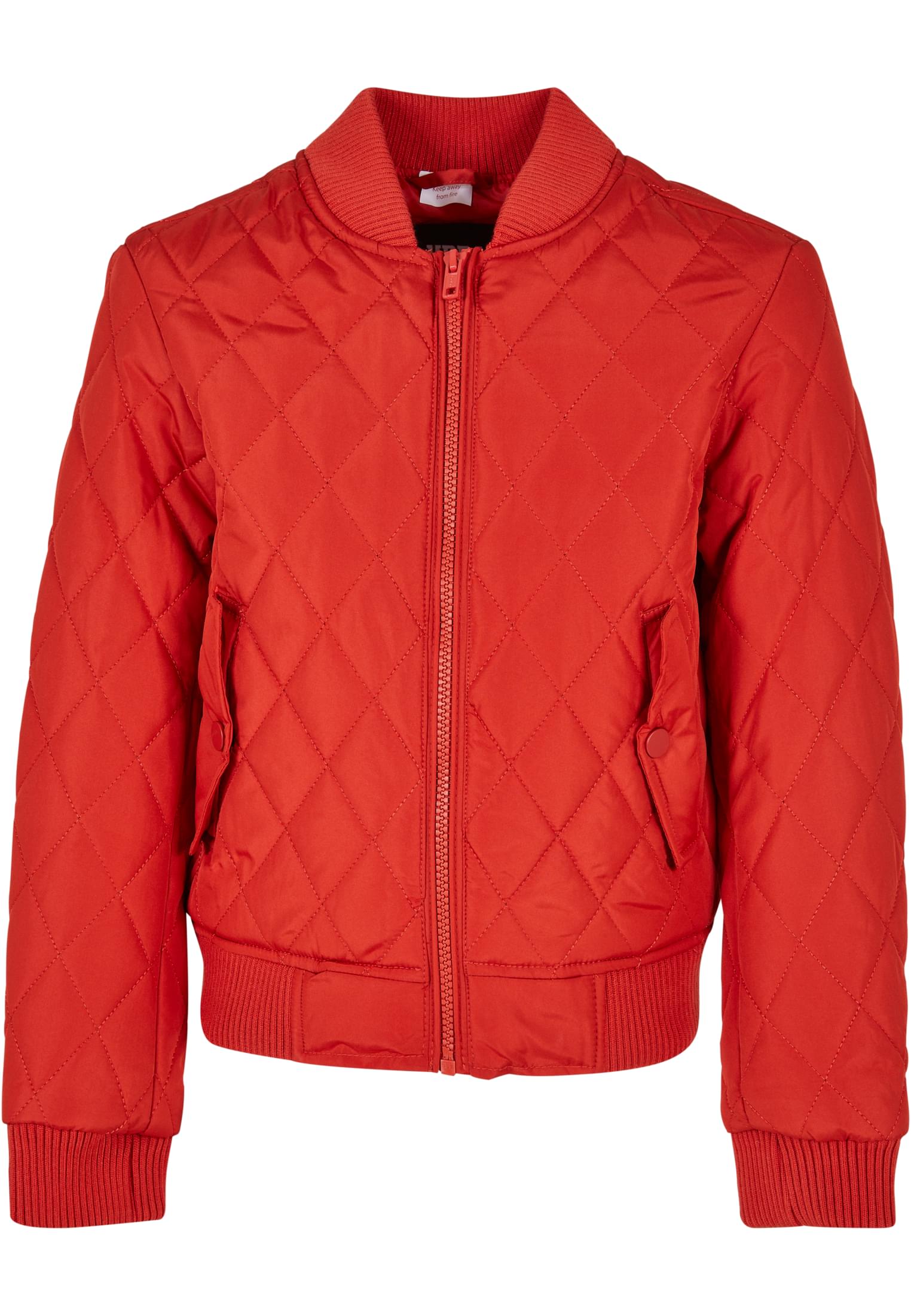 Girls Diamond Quilt Nylon Jacket | hugered