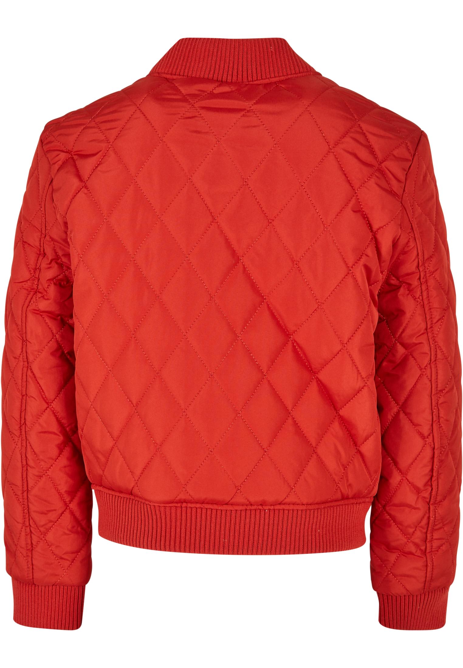 Girls Diamond Quilt Nylon Jacket | hugered