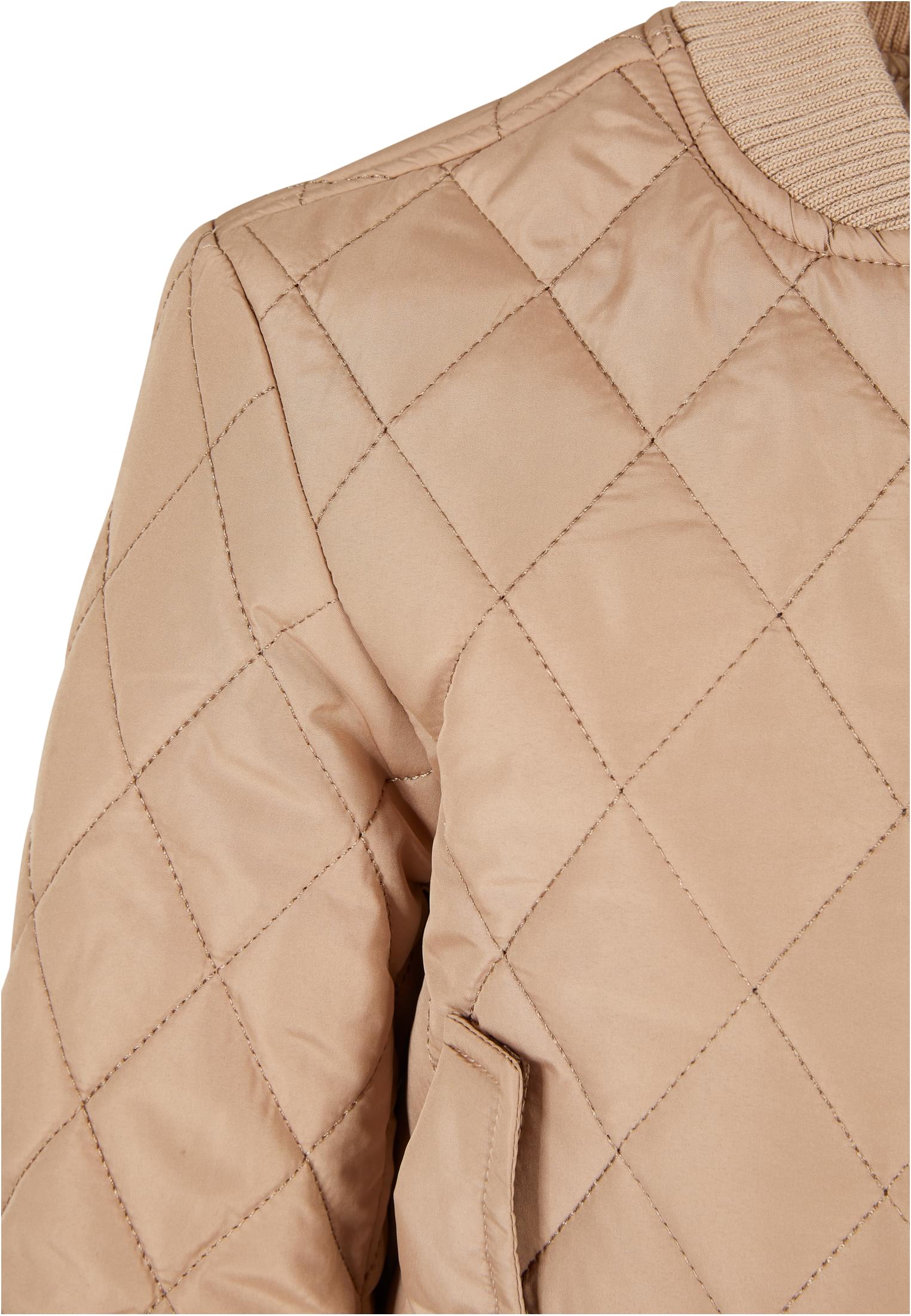 Girls Diamond Quilt Nylon Jacket | unionbeige