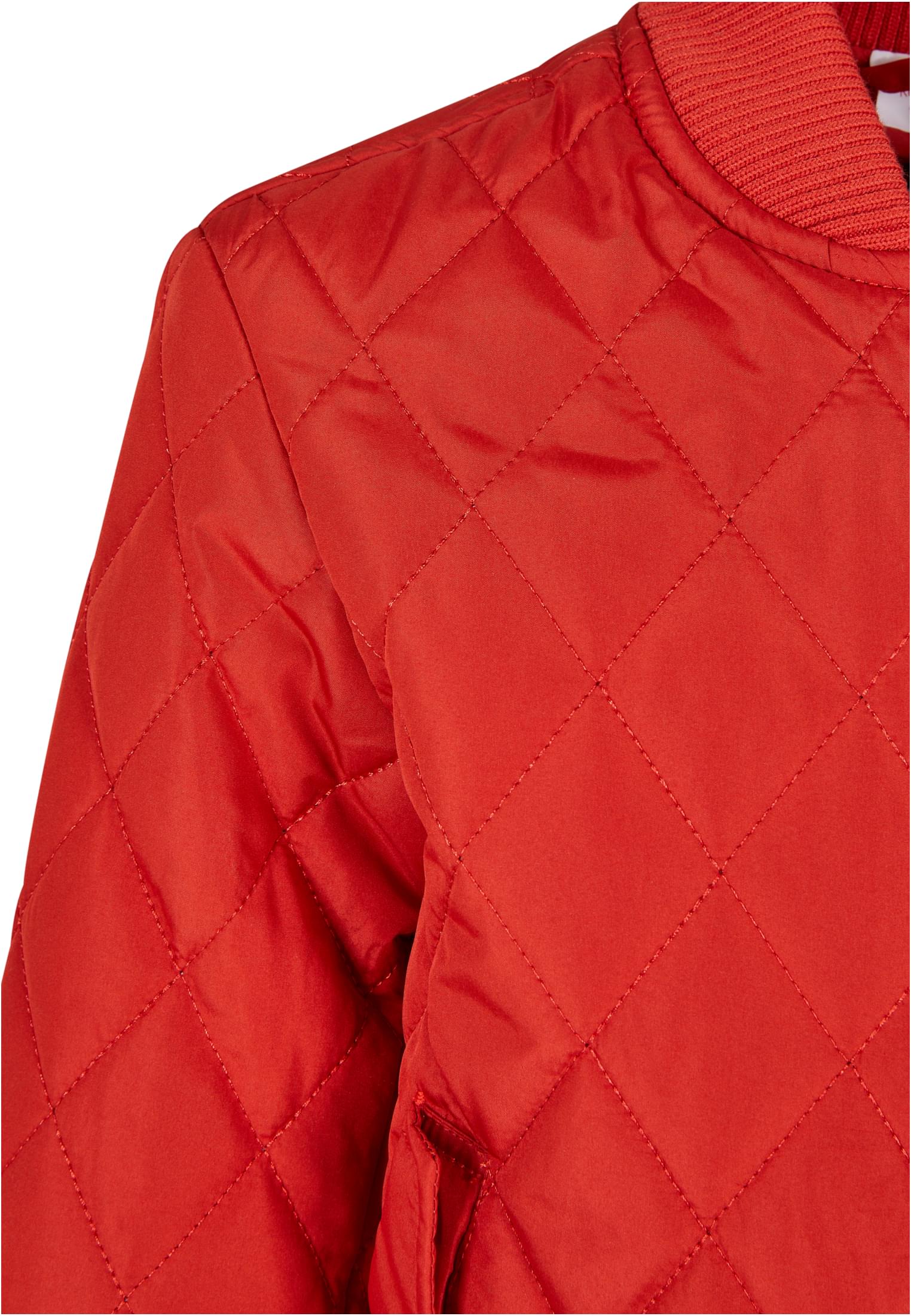 Girls Diamond Quilt Nylon Jacket | hugered