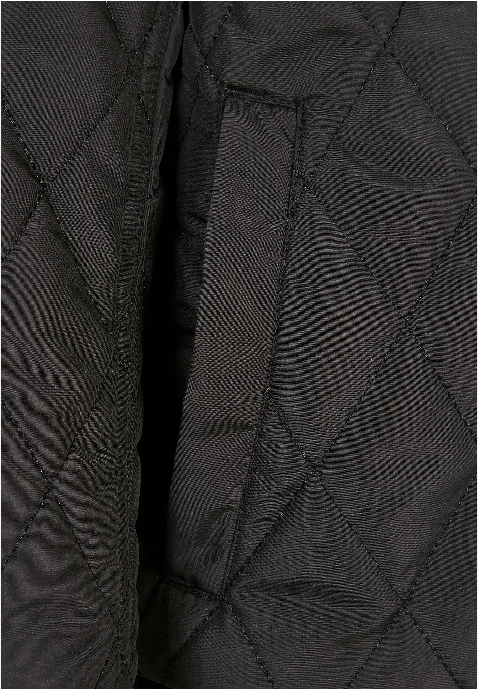 Boys Diamond Quilt Nylon Jacket | black