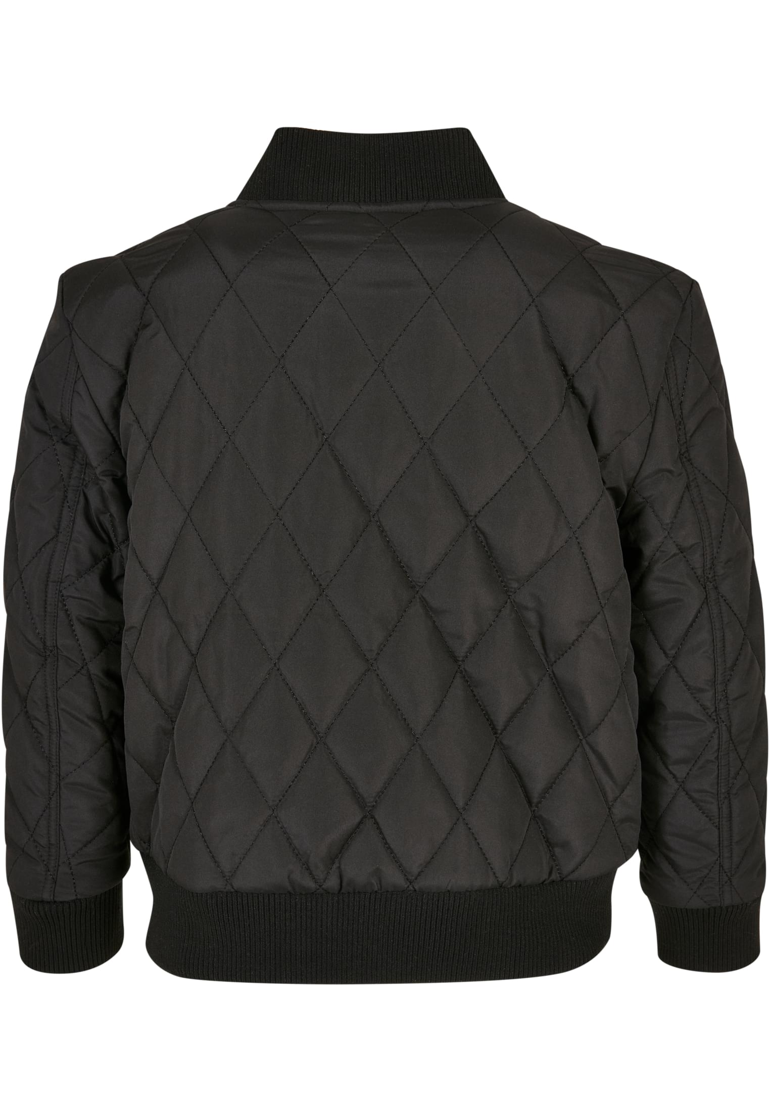 Boys Diamond Quilt Nylon Jacket | black