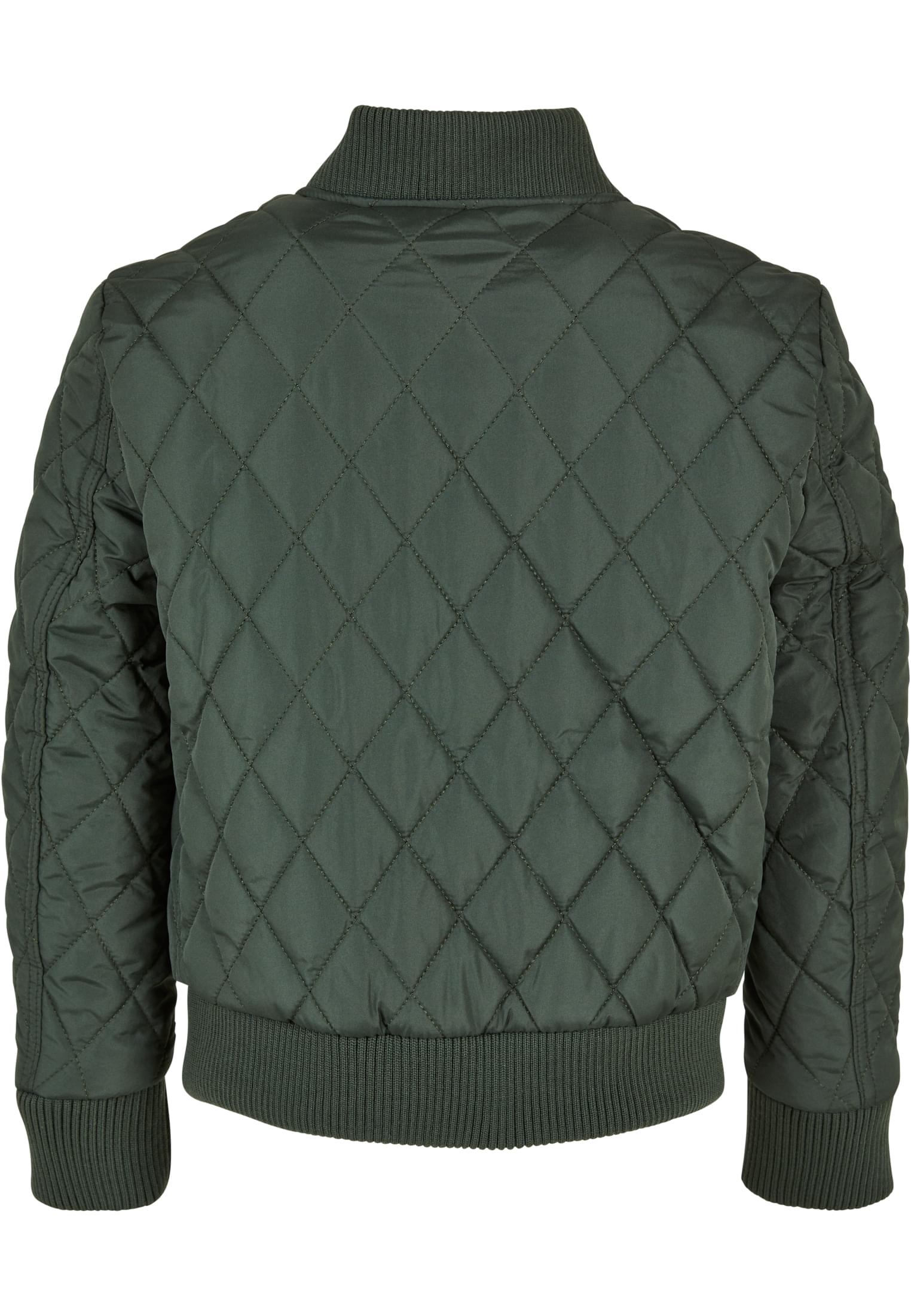 Boys Diamond Quilt Nylon Jacket | olive