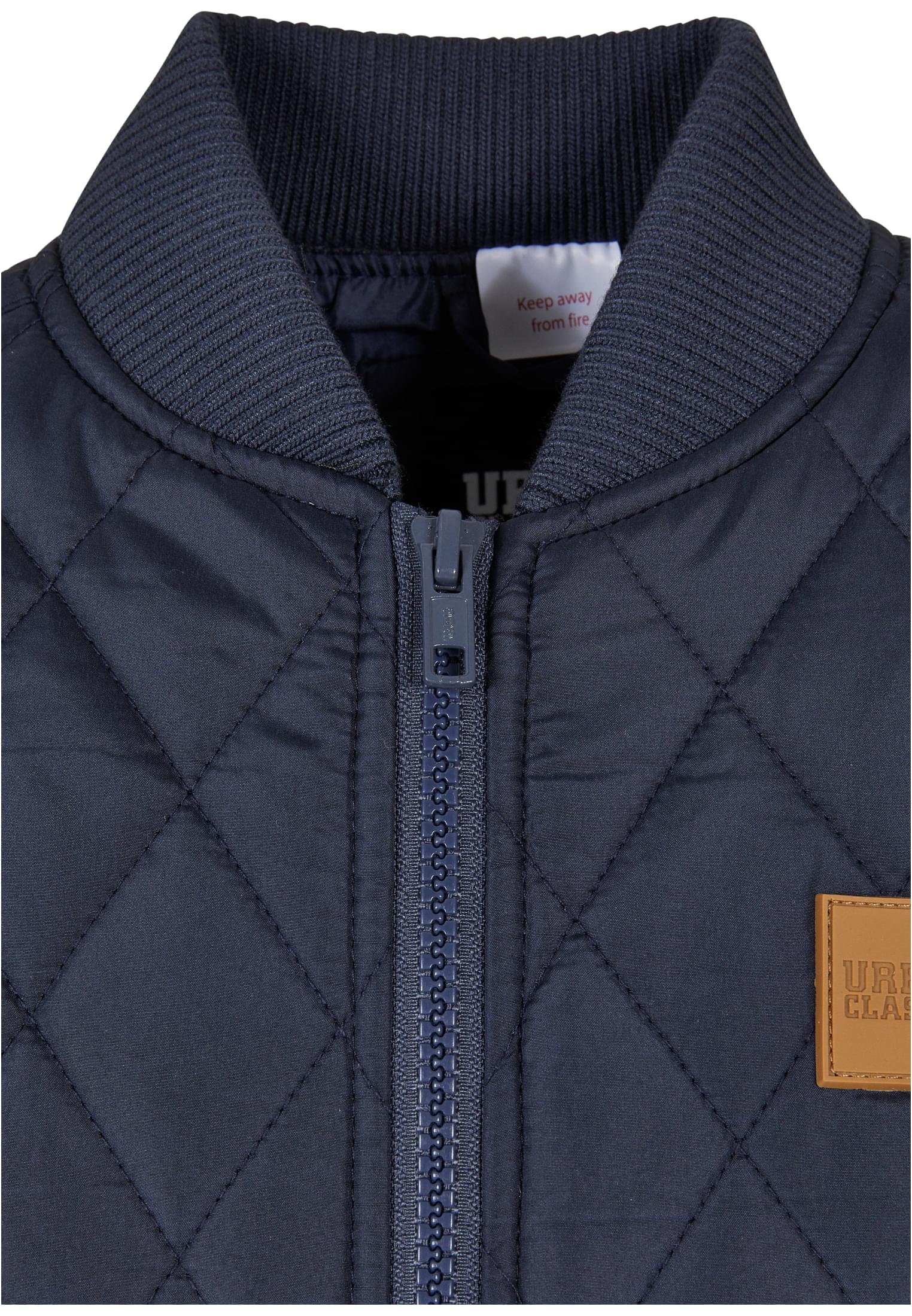 Boys Diamond Quilt Nylon Jacket | navy