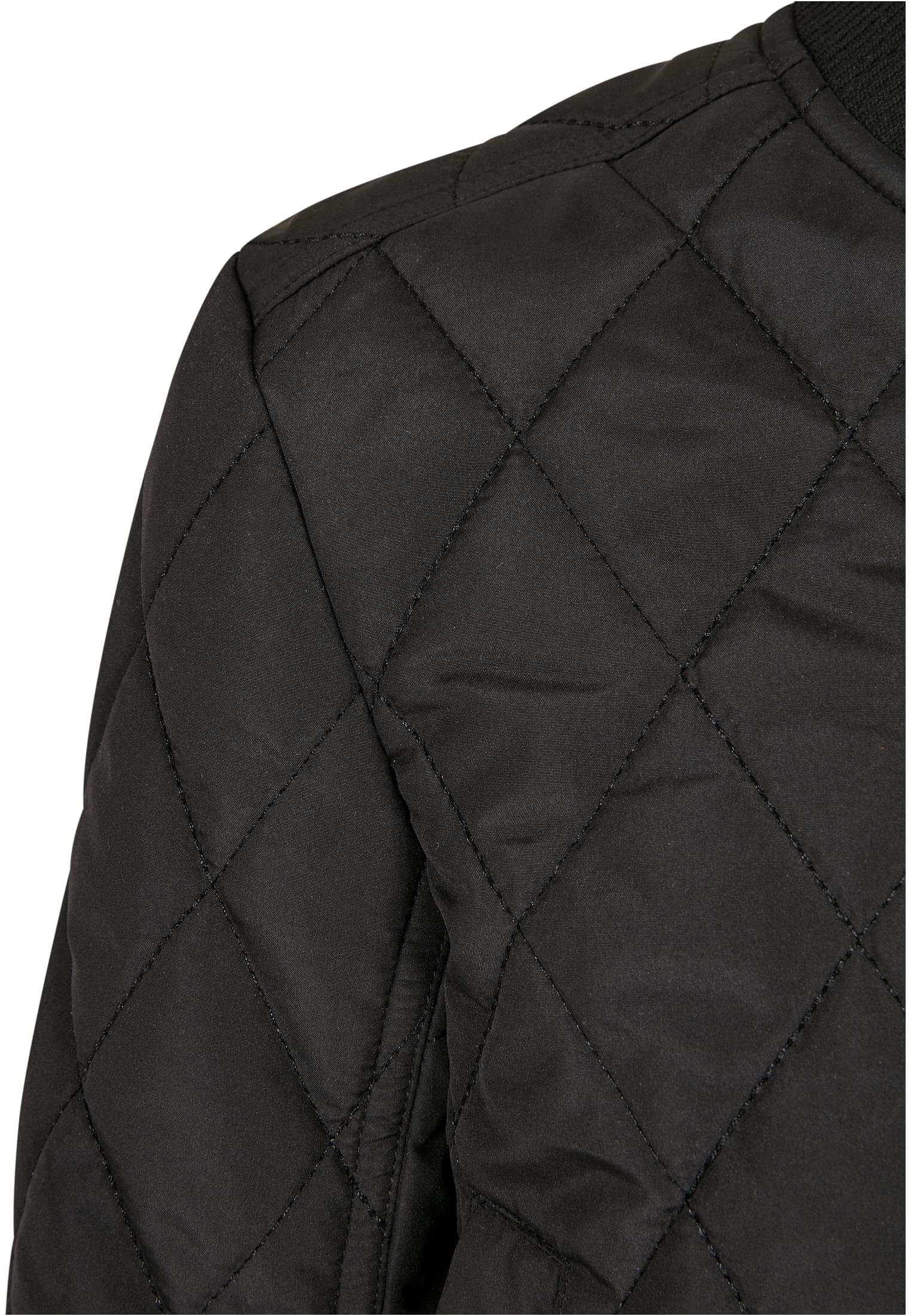 Boys Diamond Quilt Nylon Jacket | black