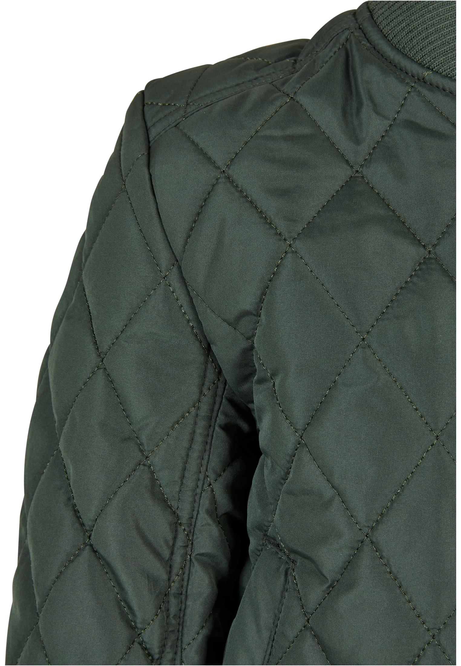 Boys Diamond Quilt Nylon Jacket | olive